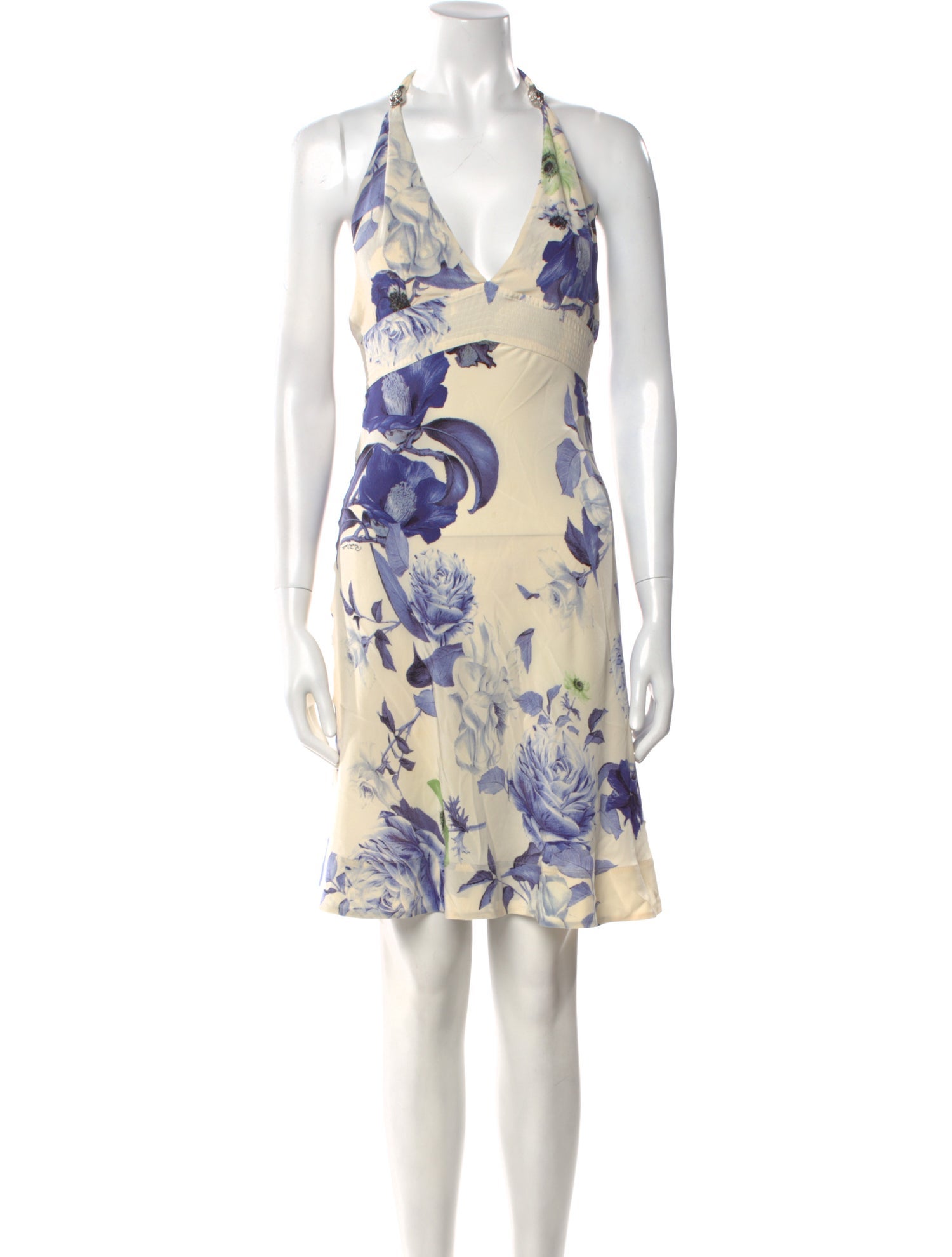 Roberto Cavalli Floral Print Knee-Length Dress