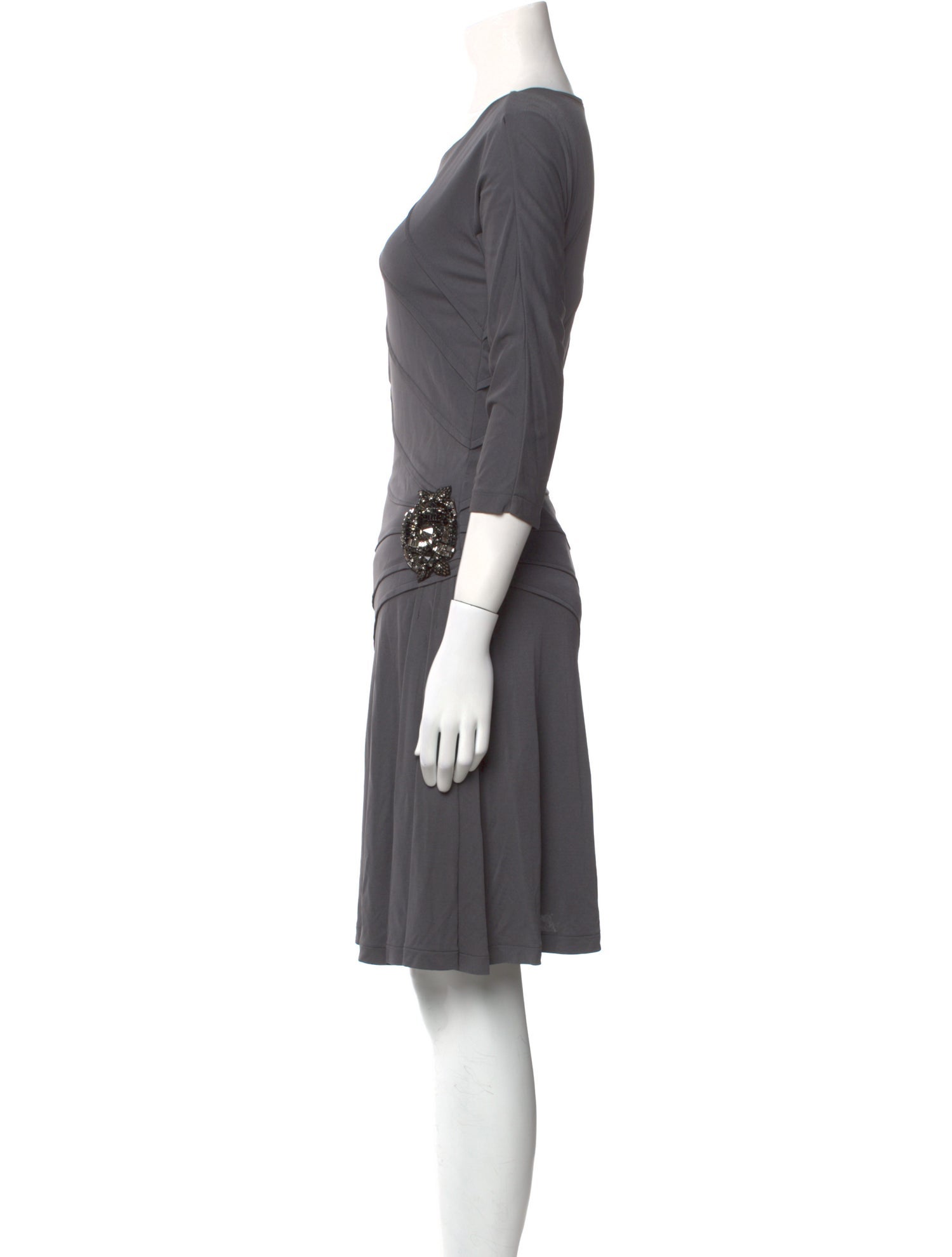 Roberto Cavalli Bateau Neckline Knee-Length Dress
