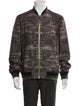 Roberto Cavalli Animal Print Bomber Jacket