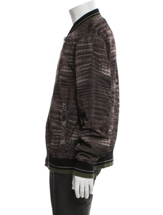 Roberto Cavalli Animal Print Bomber Jacket