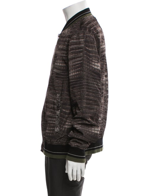 Roberto Cavalli Animal Print Bomber Jacket