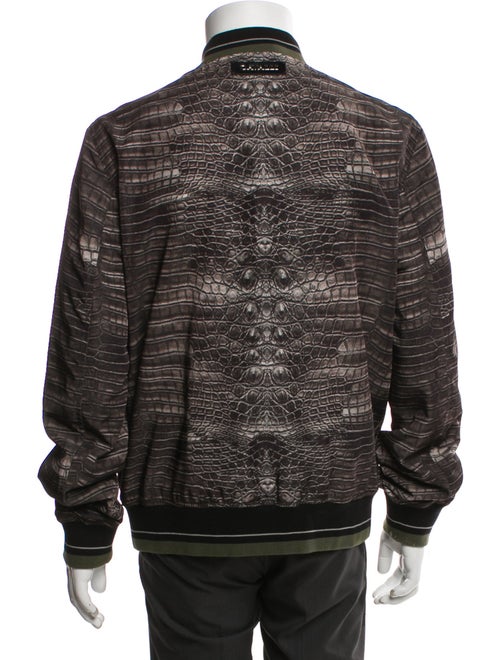 Roberto Cavalli Animal Print Bomber Jacket