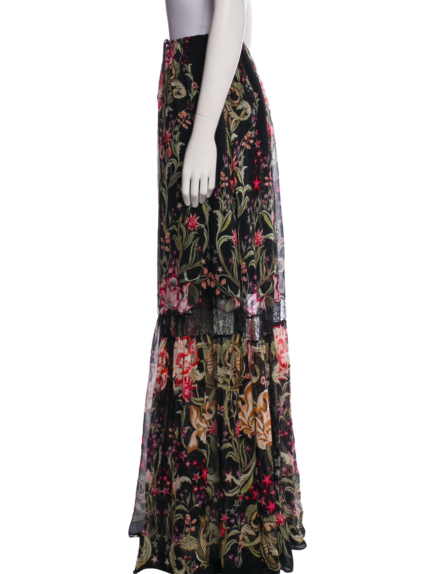 Roberto Cavalli Silk Midi Length Skirt w/ Tags