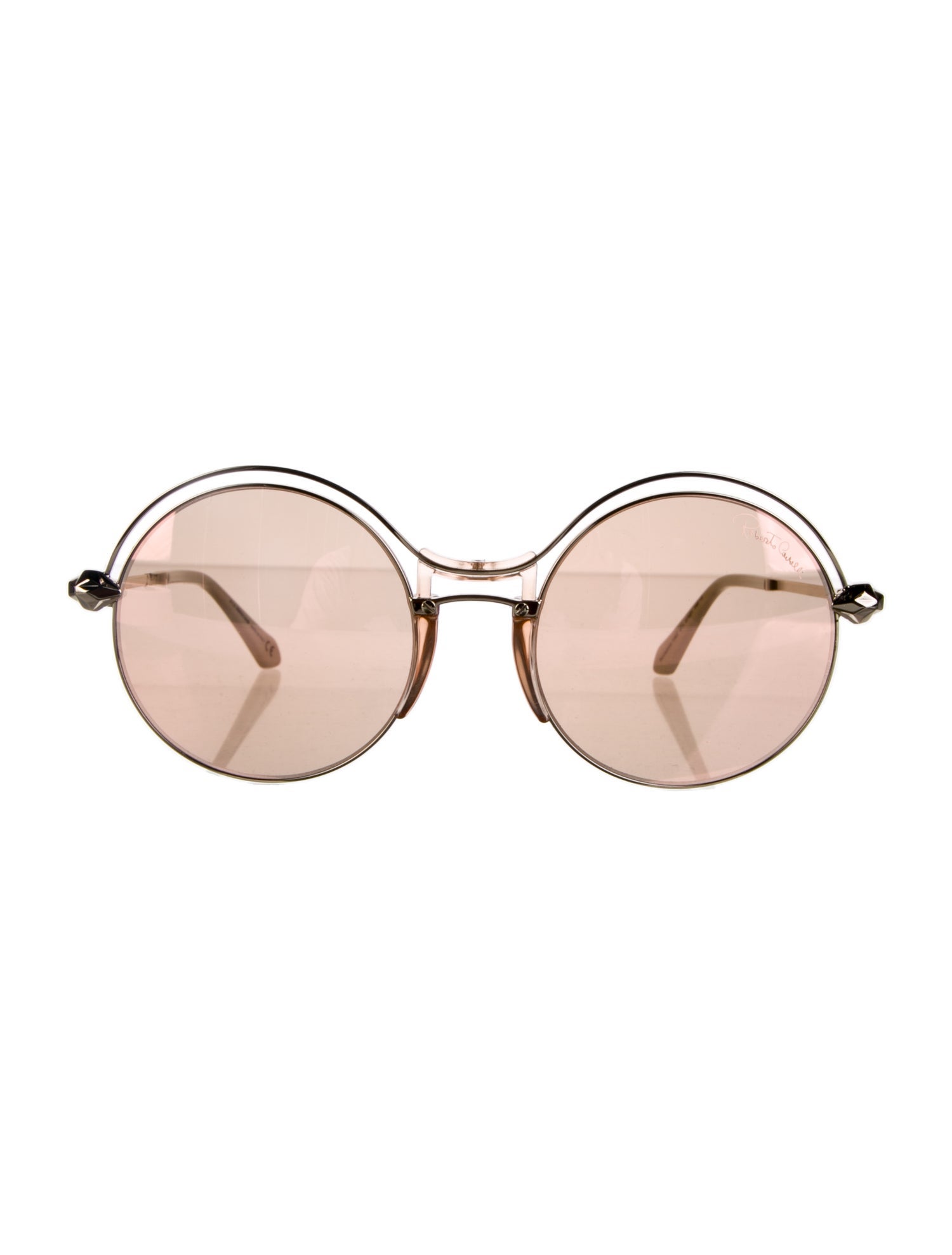 Roberto Cavalli Round Mirrored Sunglasses