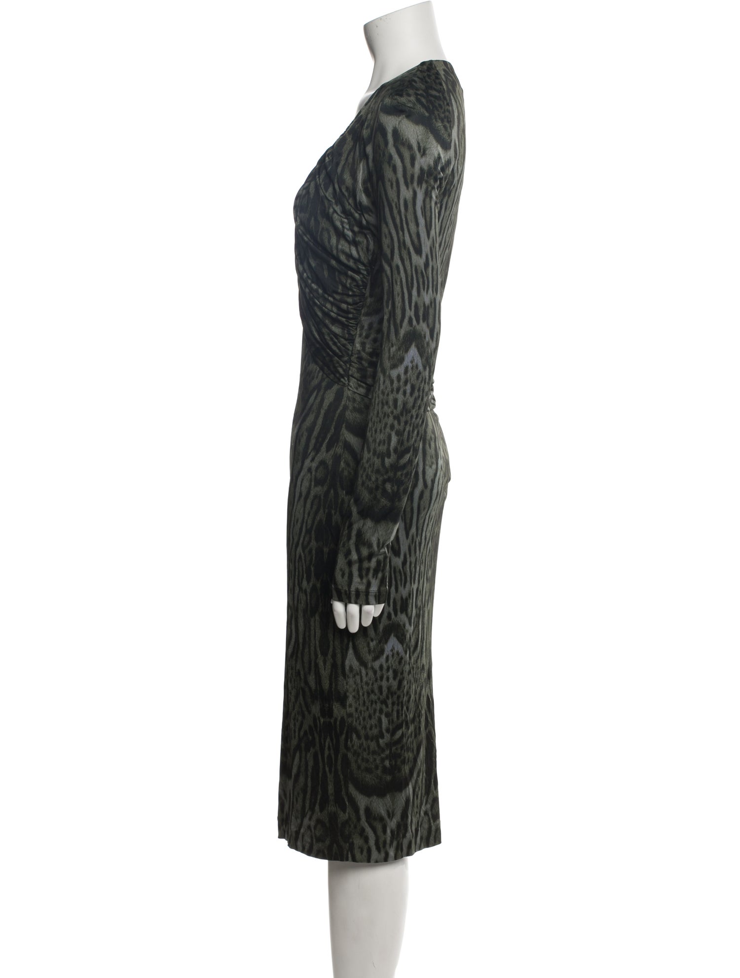 Roberto Cavalli Animal Print Midi Length Dress