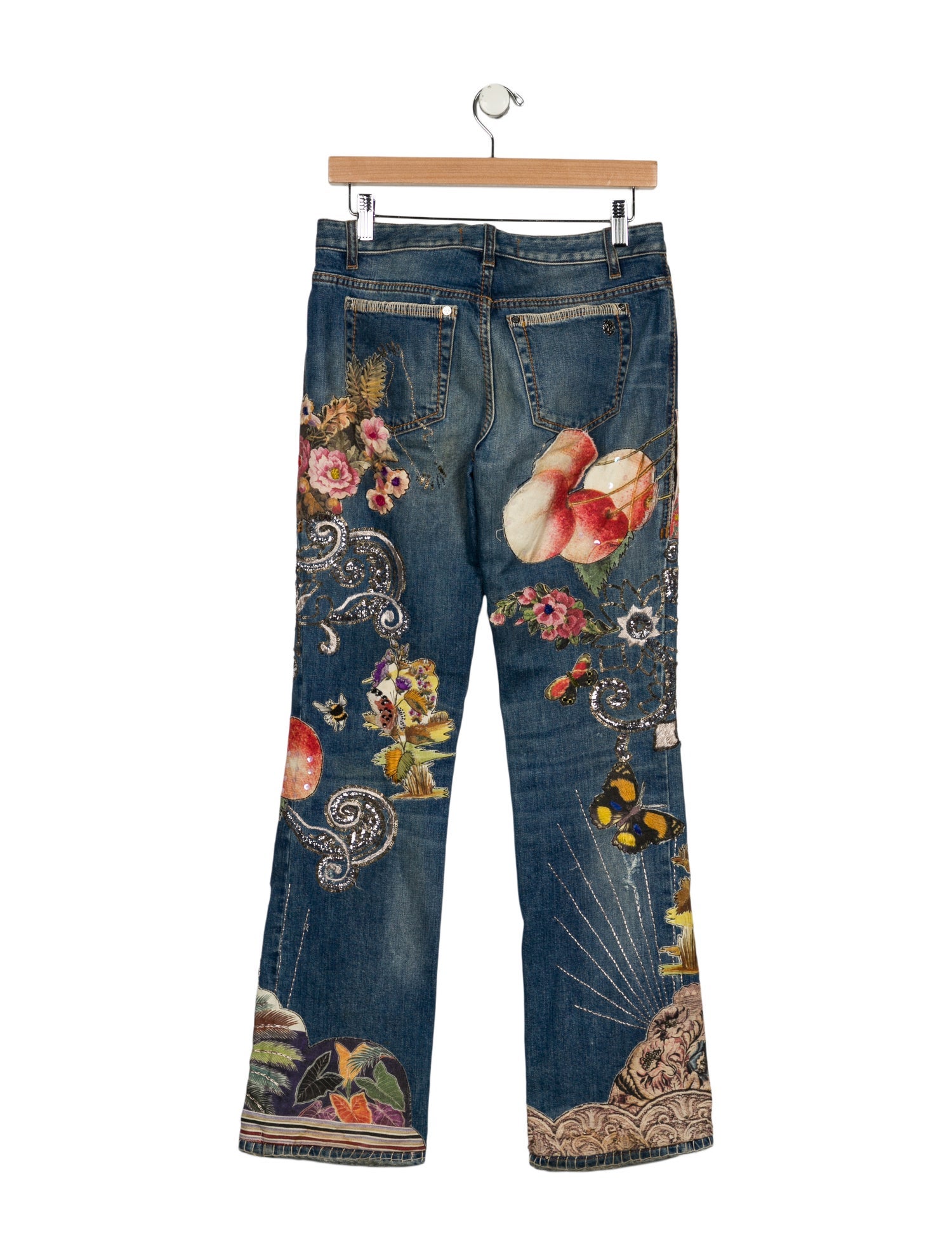 Roberto Cavalli Mid-Rise Straight Leg Jeans