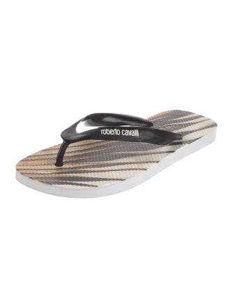 Roberto Cavalli Rubber Printed Flip Flops