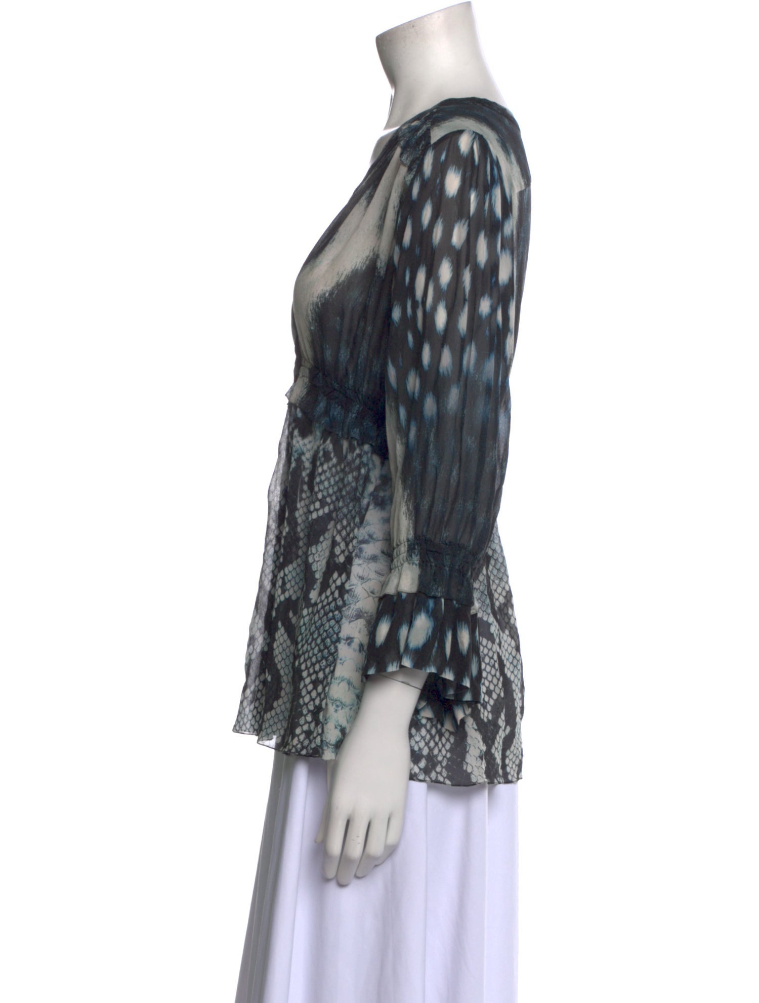 Roberto Cavalli Silk Printed Blouse