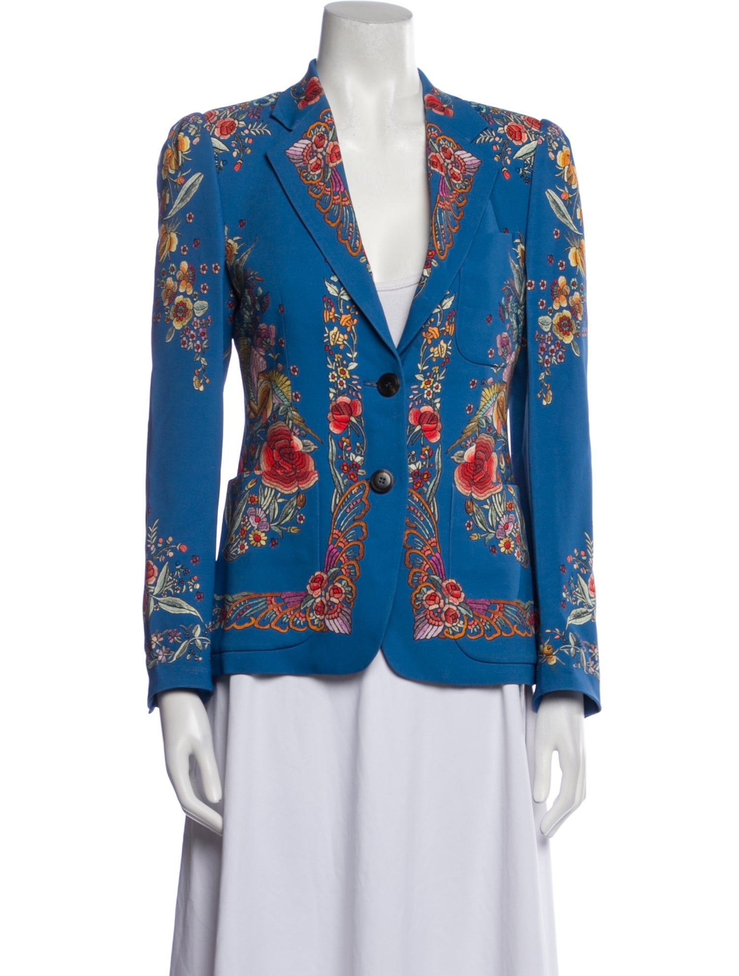 Roberto Cavalli Floral Print Blazer