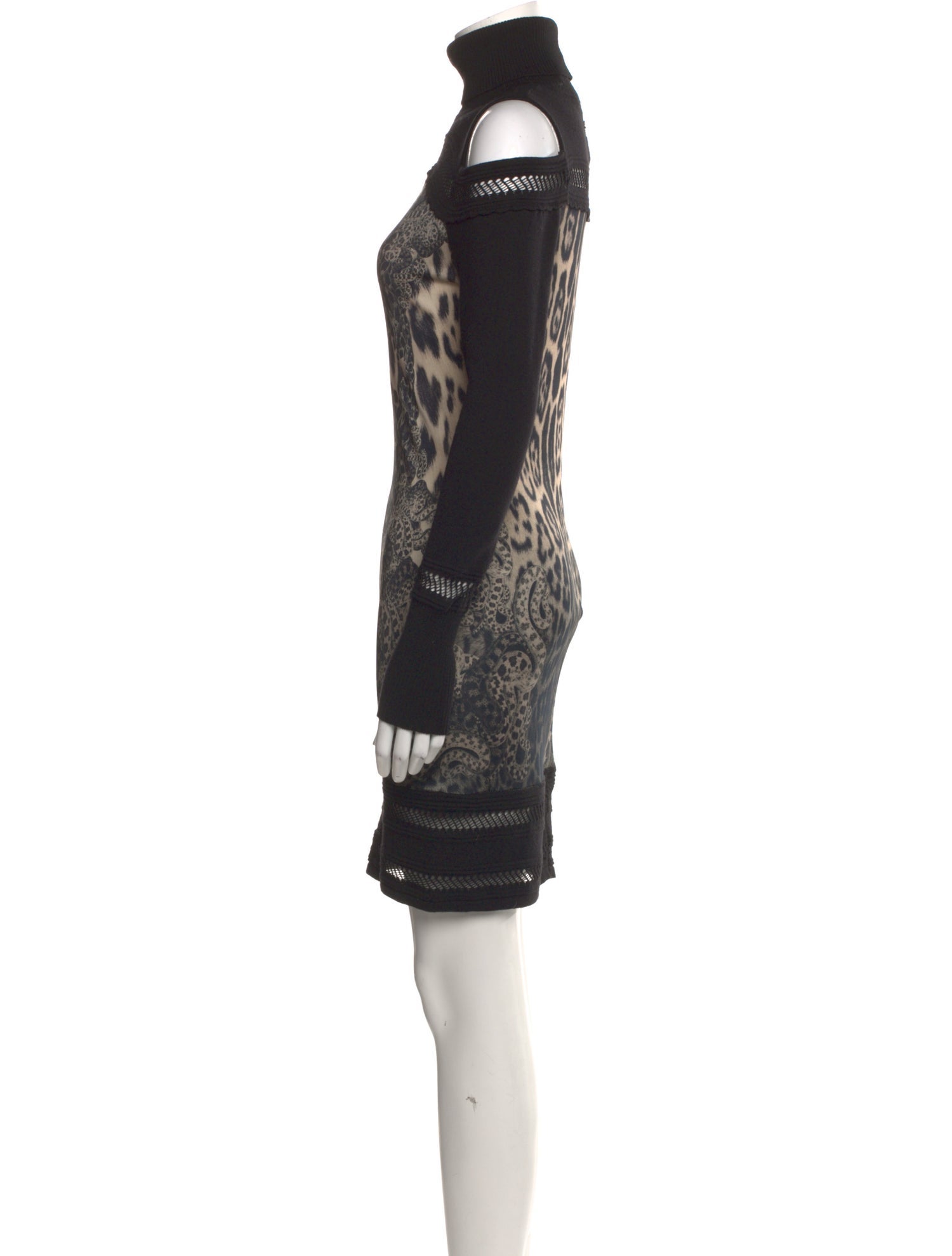 Roberto Cavalli Lace Pattern Mini Dress