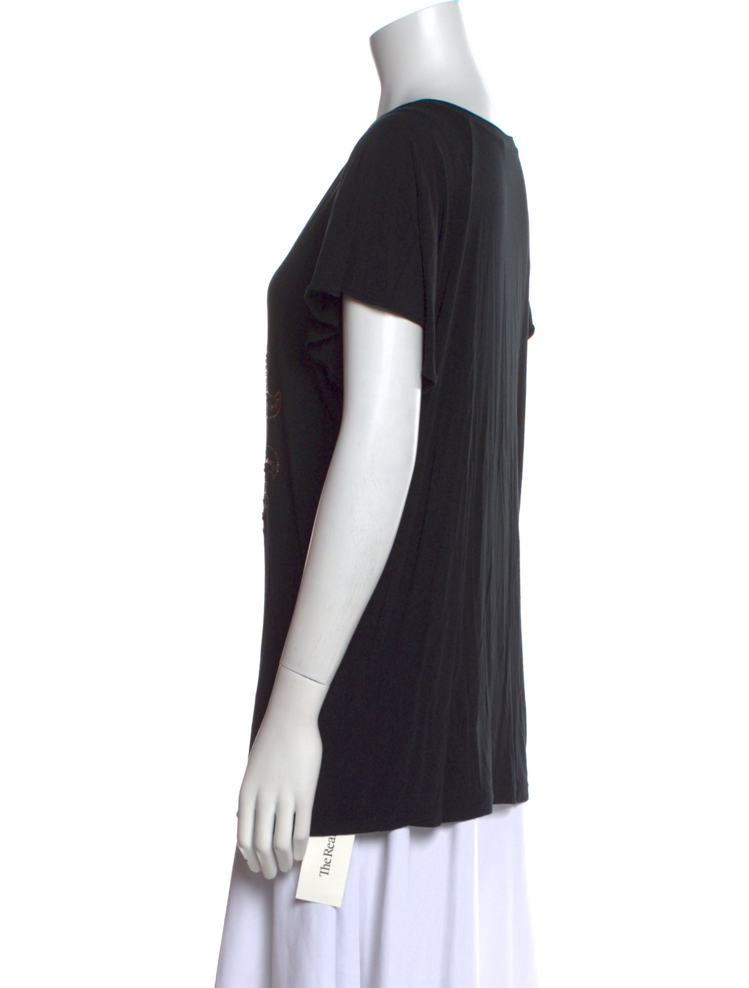 Roberto Cavalli Graphic Print Scoop Neck T-Shirt