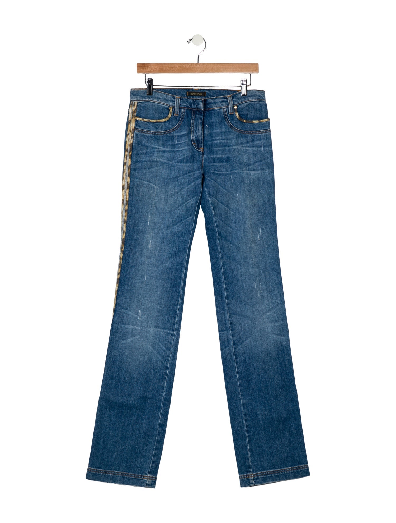 Roberto Cavalli Mid-Rise Straight Leg Jeans