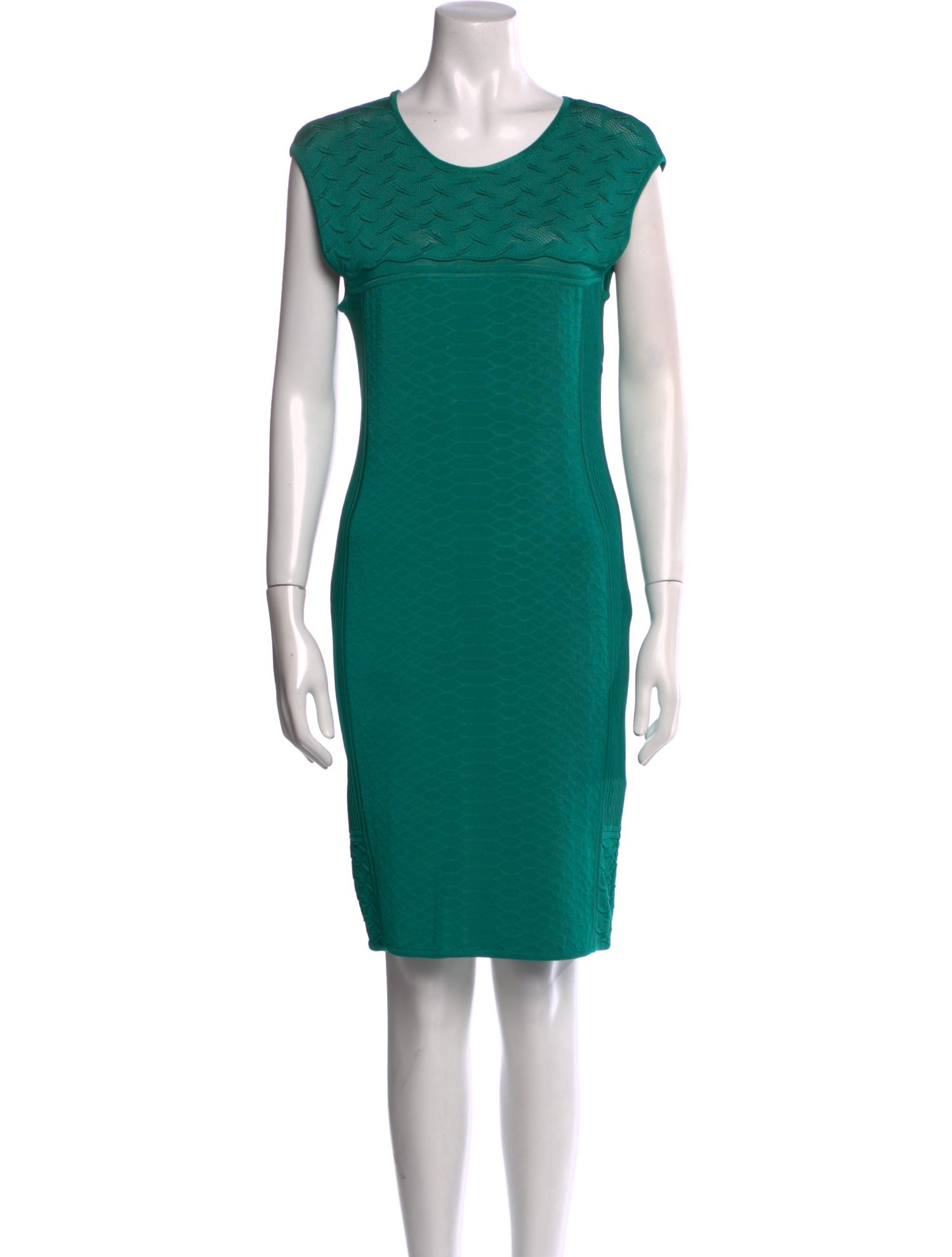 Roberto Cavalli Scoop Neck Knee-Length Dress