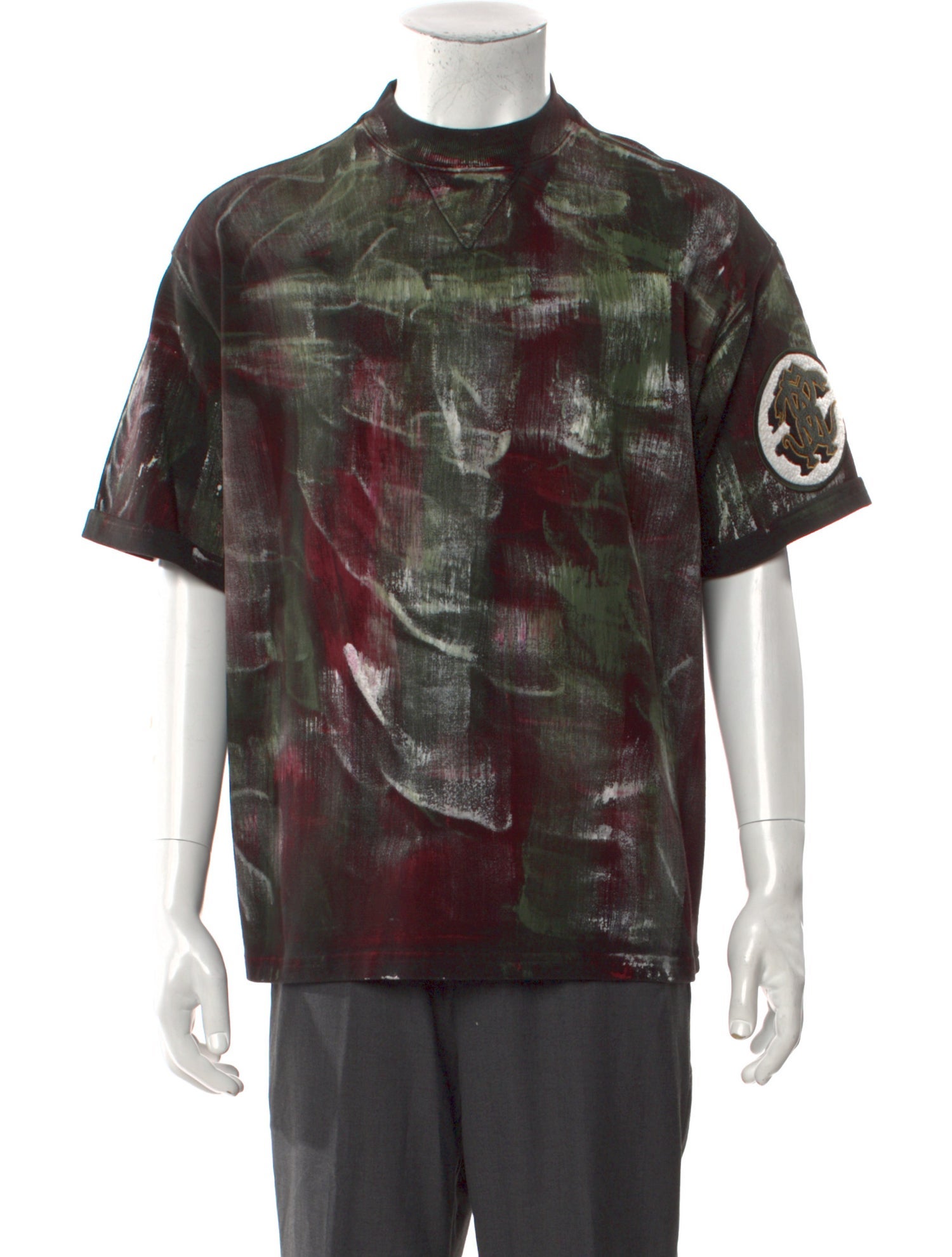 Roberto Cavalli Tie-Dye Print Crew Neck T-Shirt