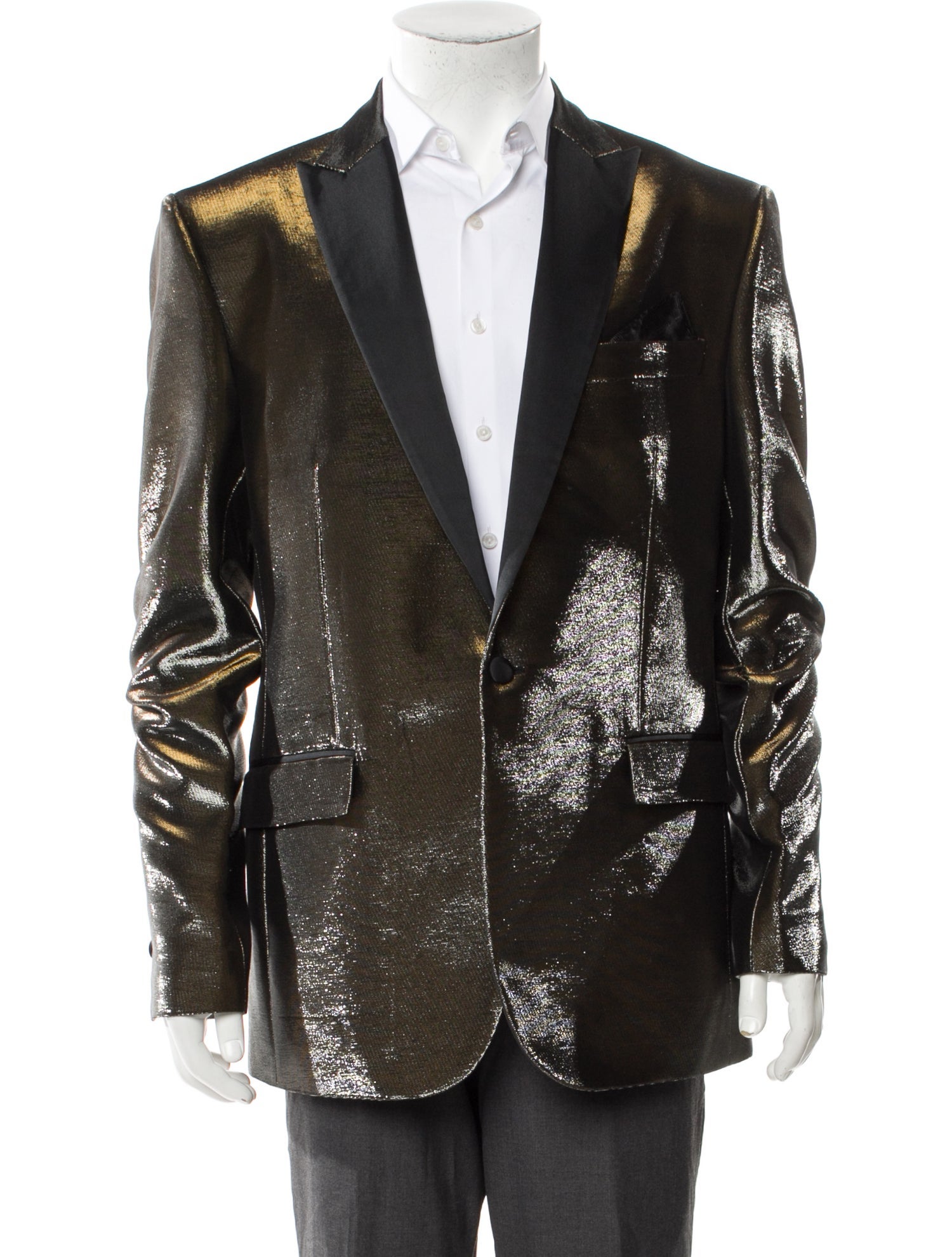 Roberto Cavalli Virgin Wool Printed Blazer