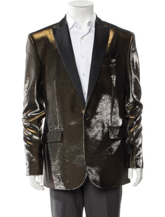 Roberto Cavalli Virgin Wool Printed Blazer
