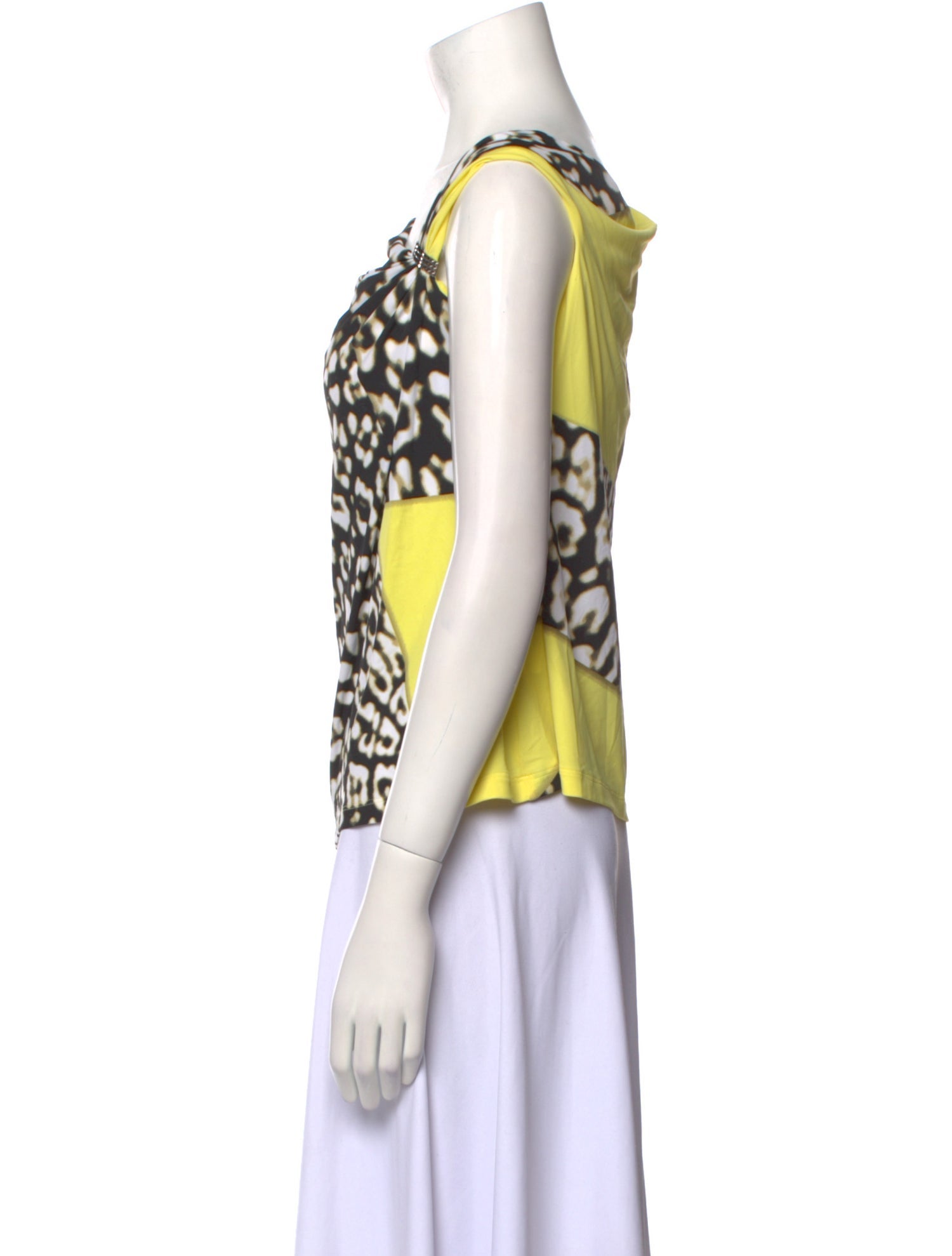 Roberto Cavalli Silk Animal Print Top