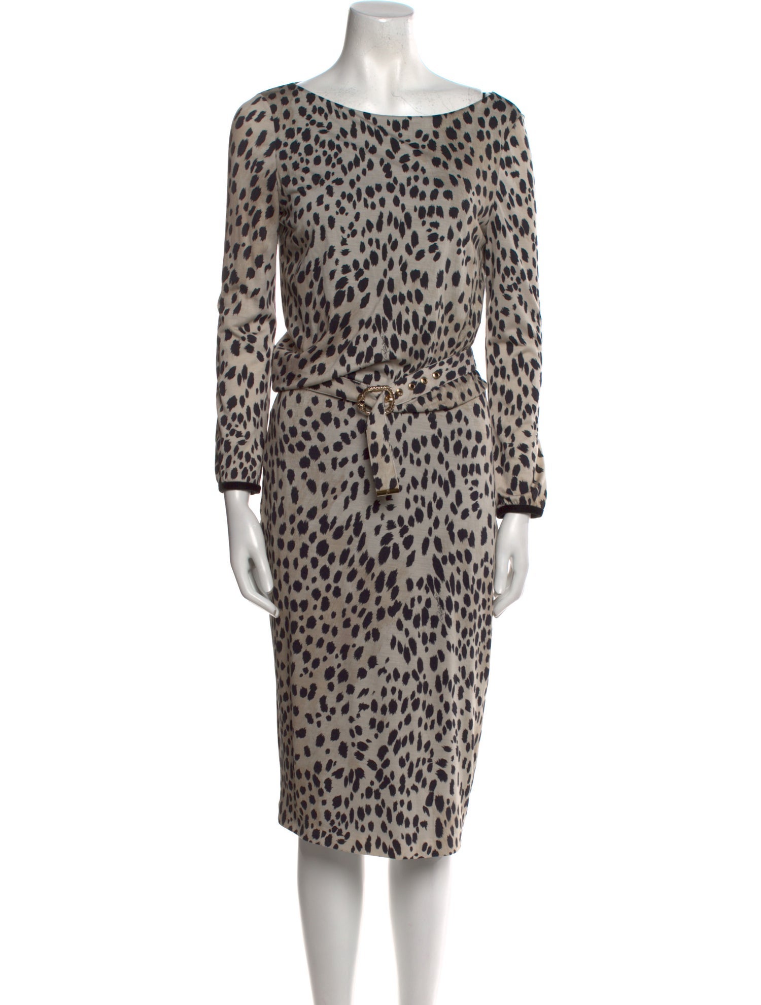 Roberto Cavalli Silk Midi Length Dress
