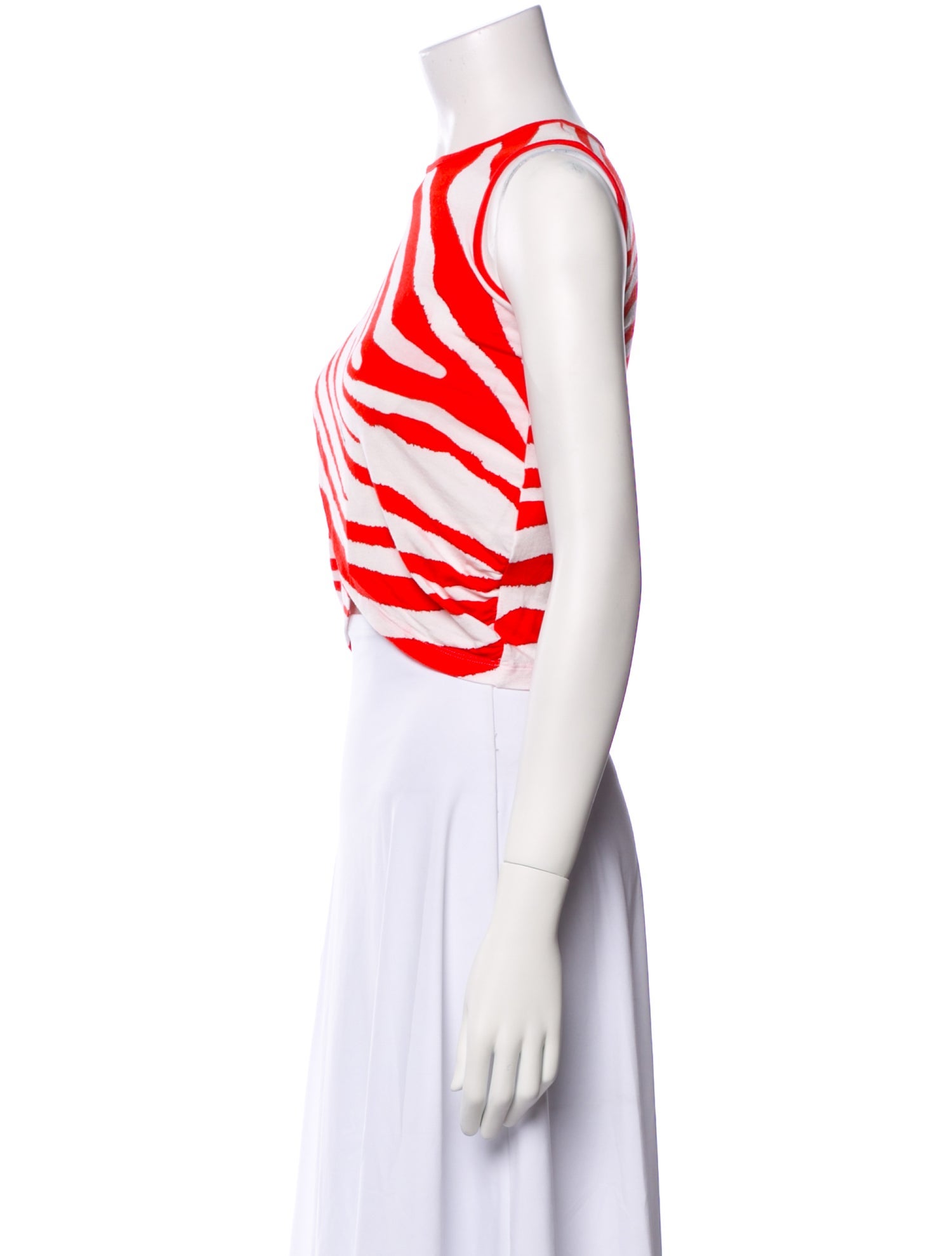 Roberto Cavalli Silk Animal Print Crop Top