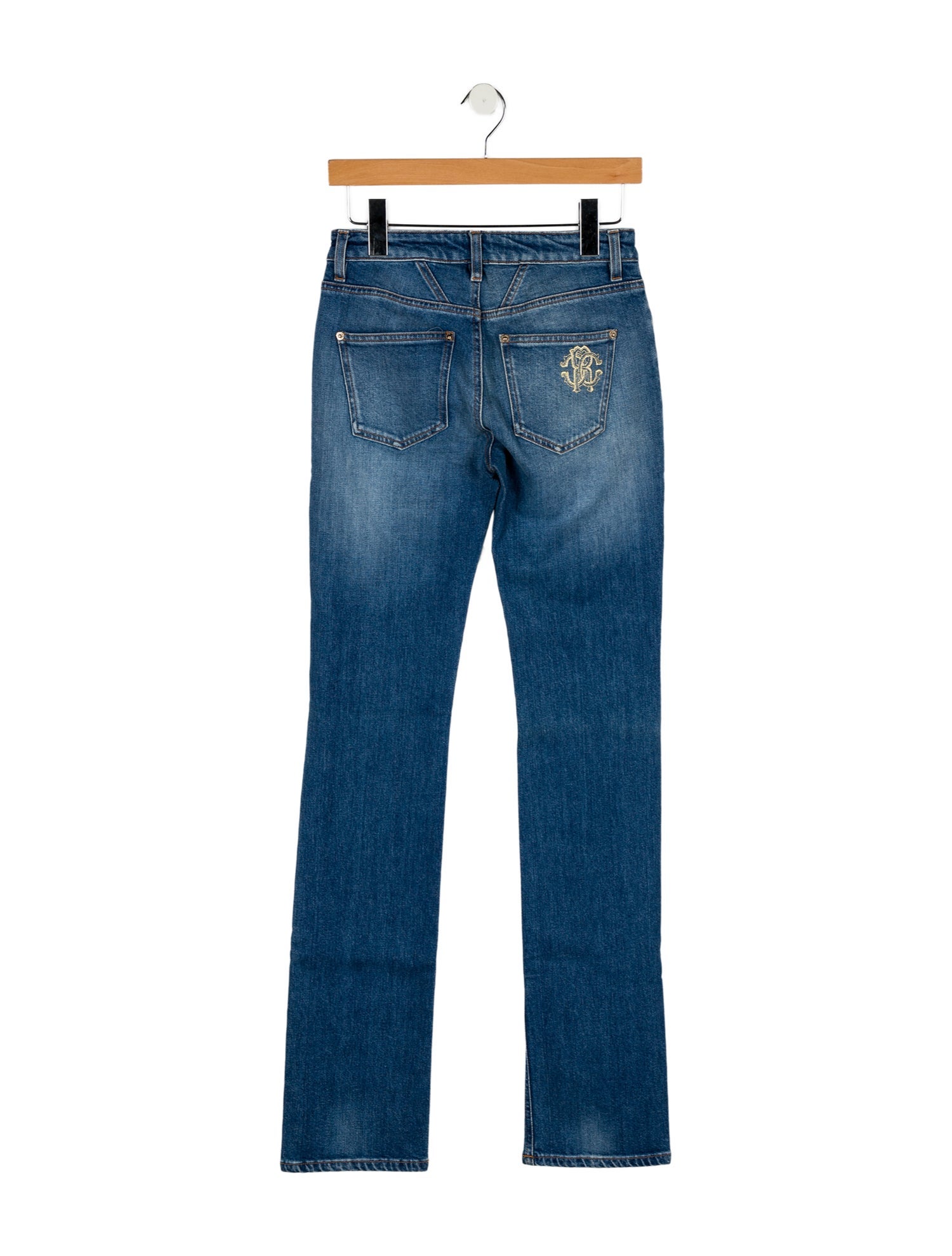 Roberto Cavalli Mid-Rise Straight Leg Jeans