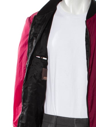 Roberto Cavalli Colorblock Pattern Bomber Jacket