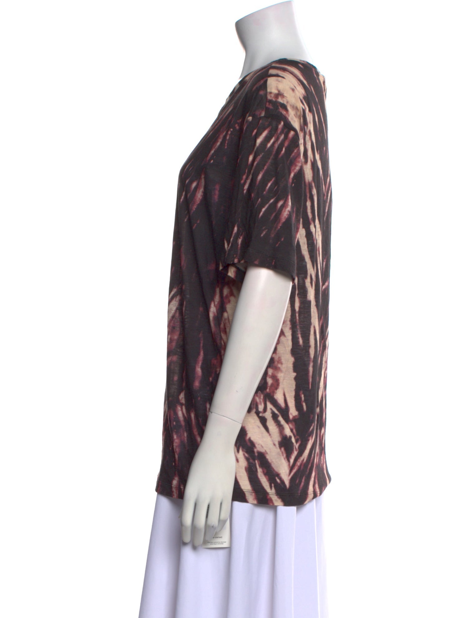 Roberto Cavalli Tie-Dye Print Scoop Neck T-Shirt