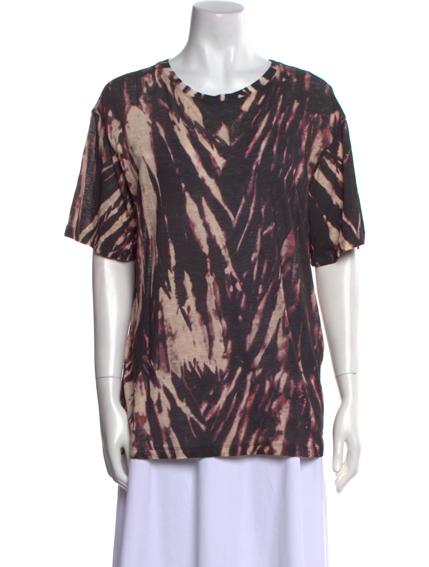 Roberto Cavalli Tie-Dye Print Scoop Neck T-Shirt