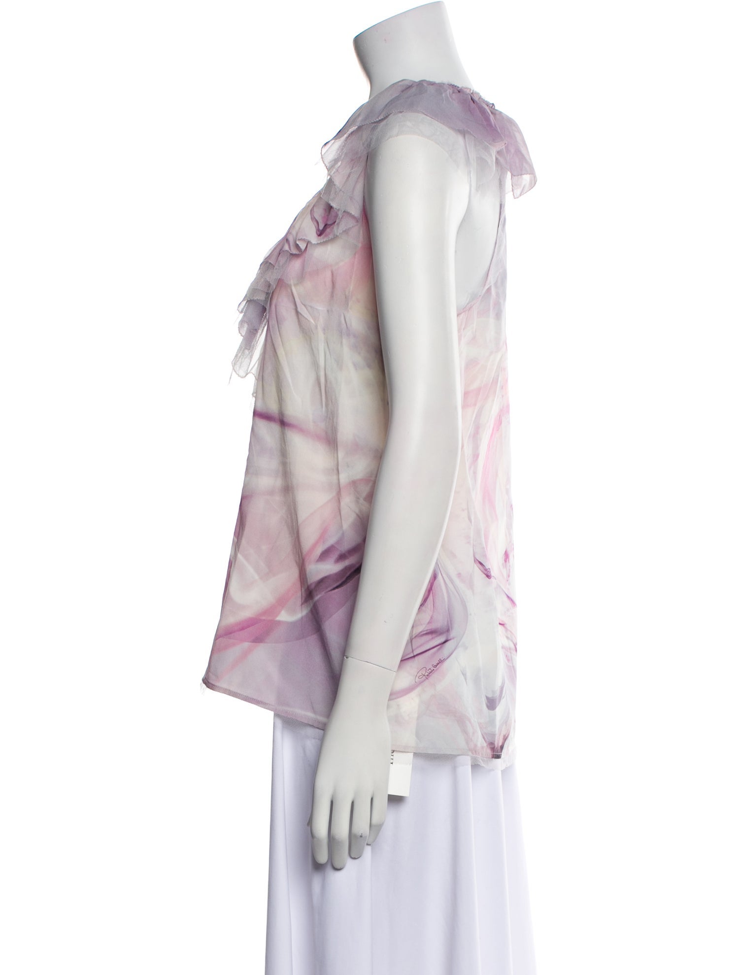 Roberto Cavalli Silk Printed Top