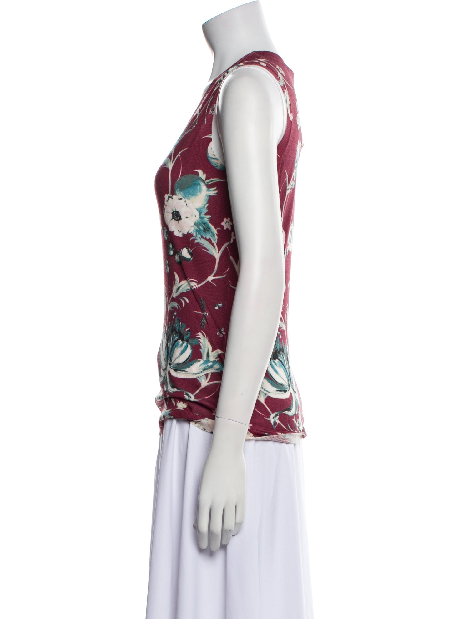 Roberto Cavalli Floral Print Scoop Neck Top