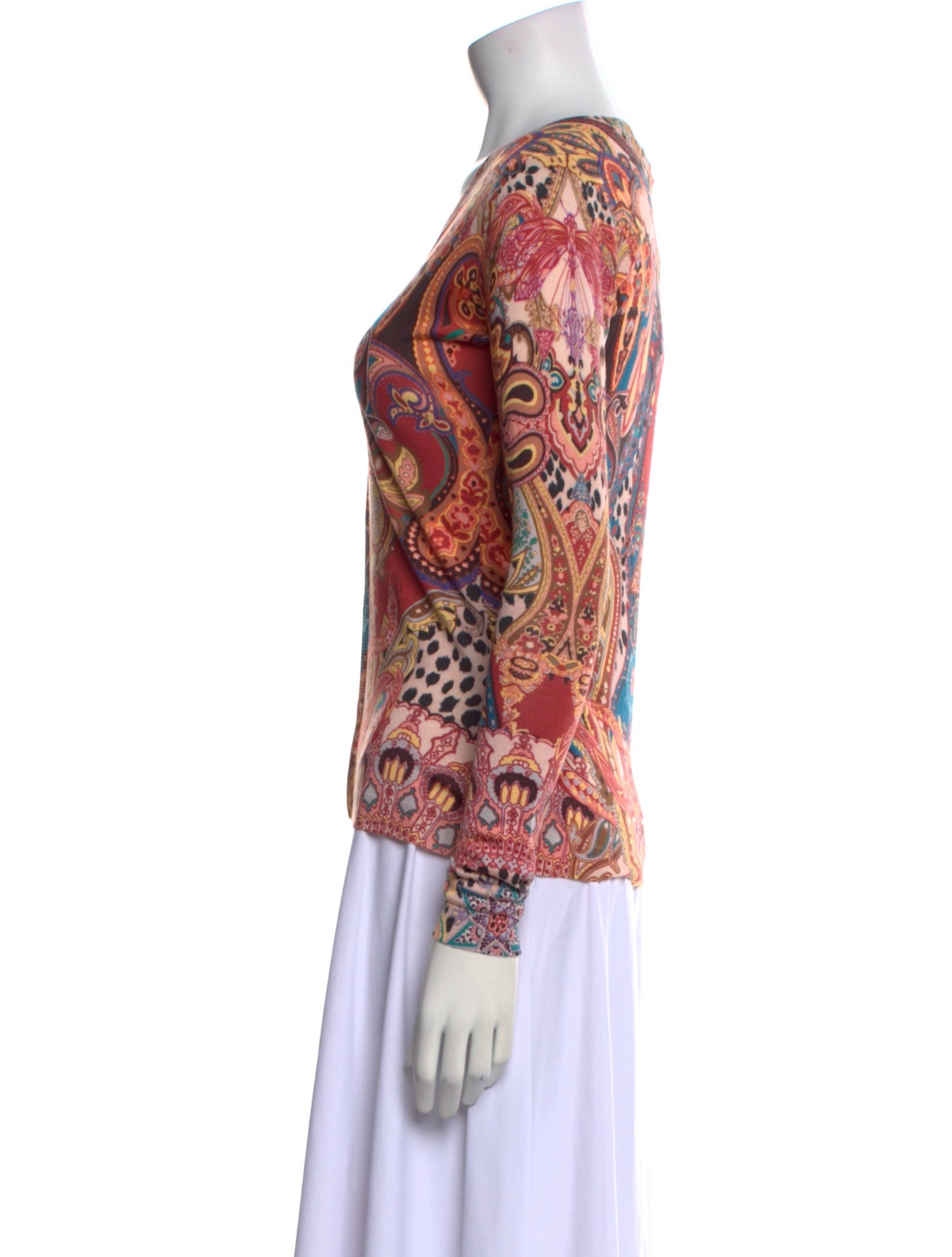 Roberto Cavalli Paisley Print V-Neck Top