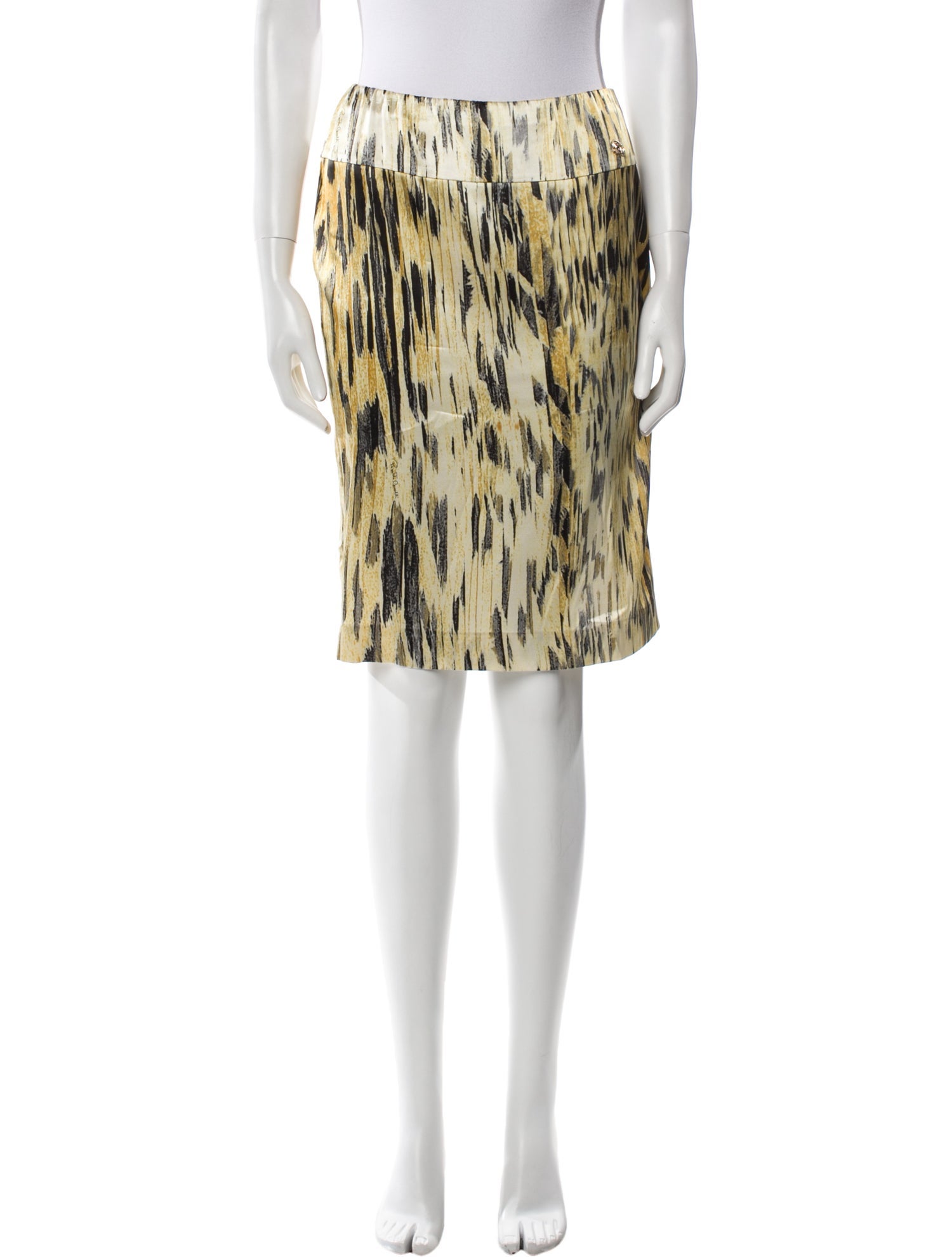 Roberto Cavalli Silk Knee-Length Skirt