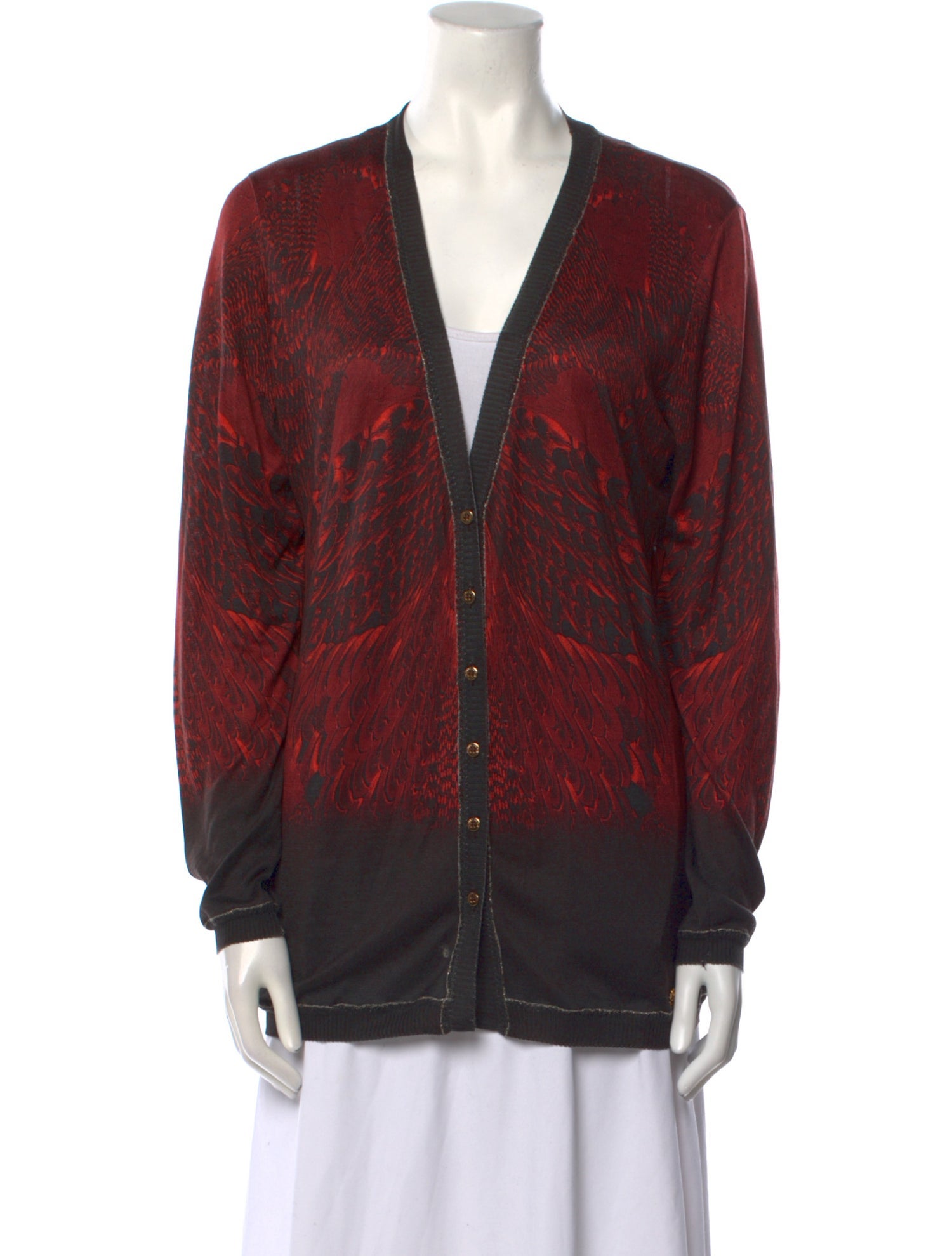 Roberto Cavalli Silk Printed Sweater