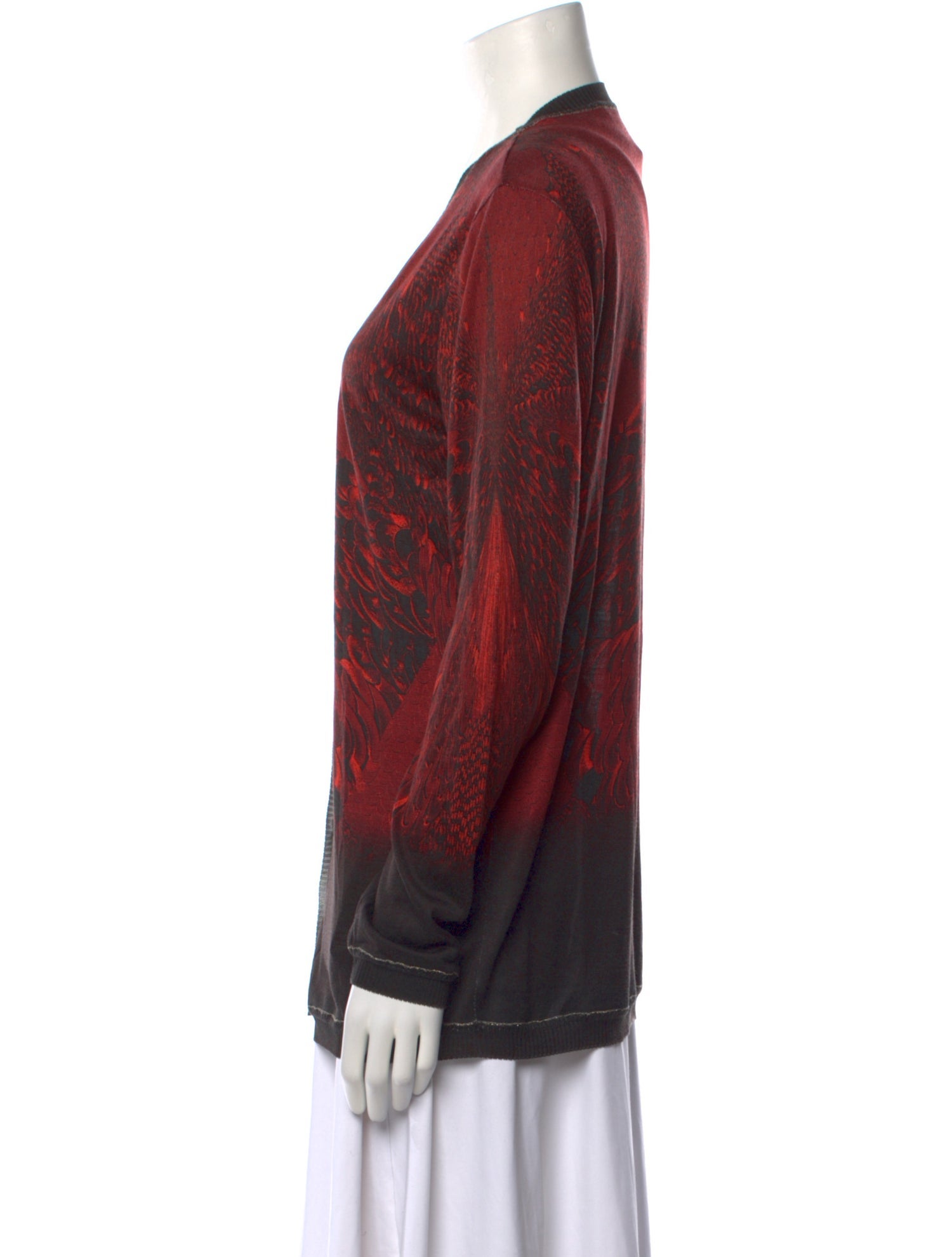 Roberto Cavalli Silk Printed Sweater