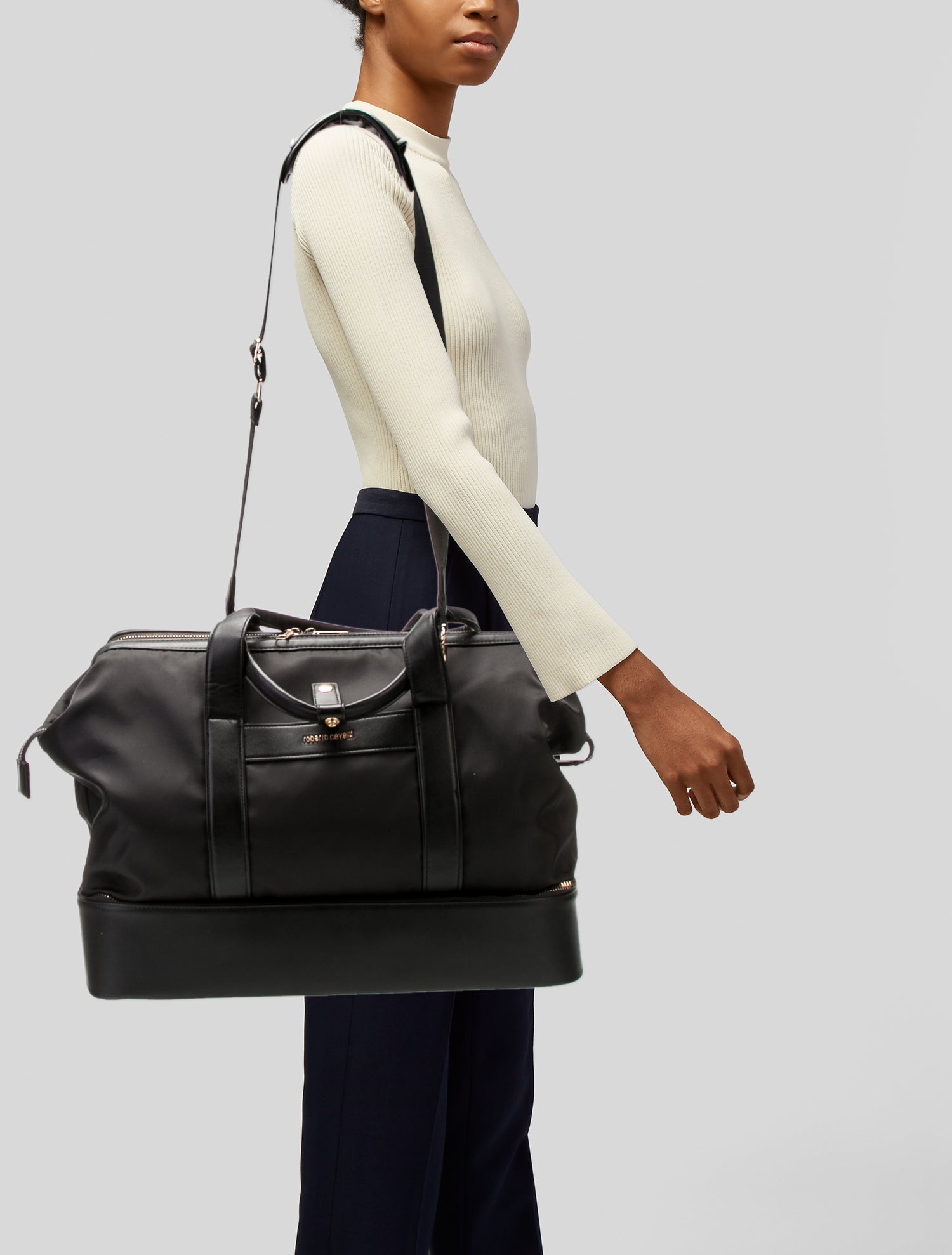 Roberto Cavalli Nylon Weekender Bag w/ Tags