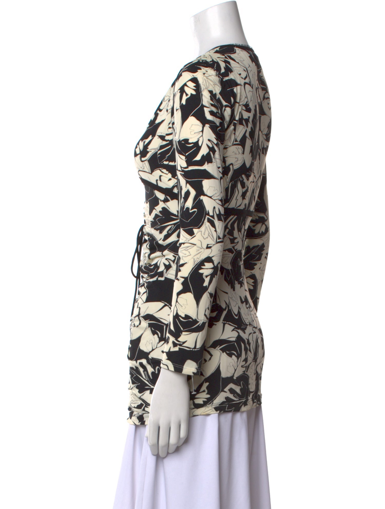 Roberto Cavalli Printed Plunge Neckline Tunic