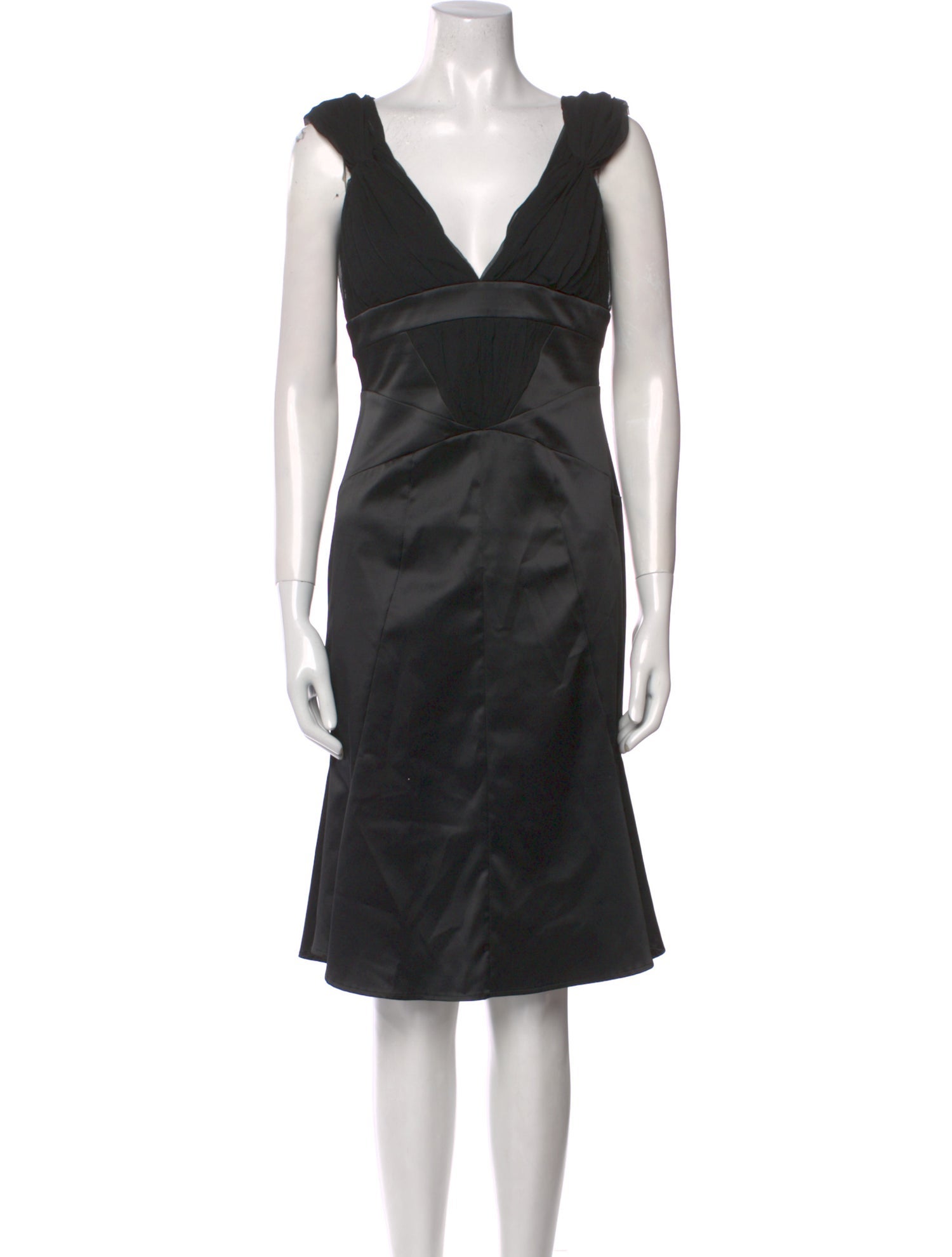 Roberto Cavalli V-Neck Knee-Length Dress w/ Tags