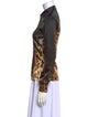 Roberto Cavalli Silk Animal Print Button-Up Top