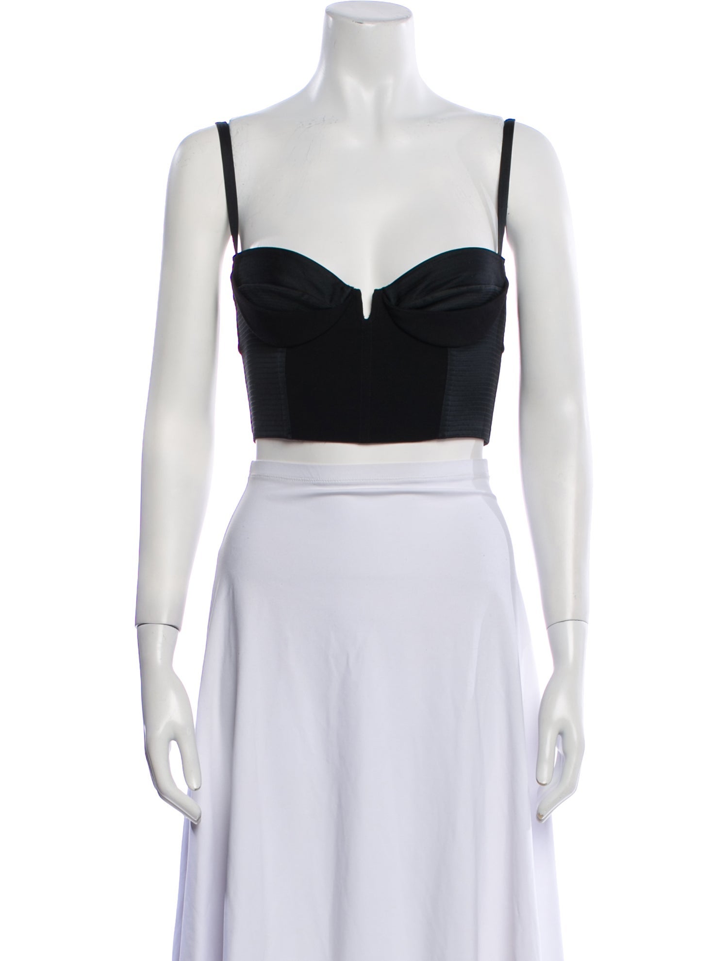 Roberto Cavalli Silk V-Neck Crop Top