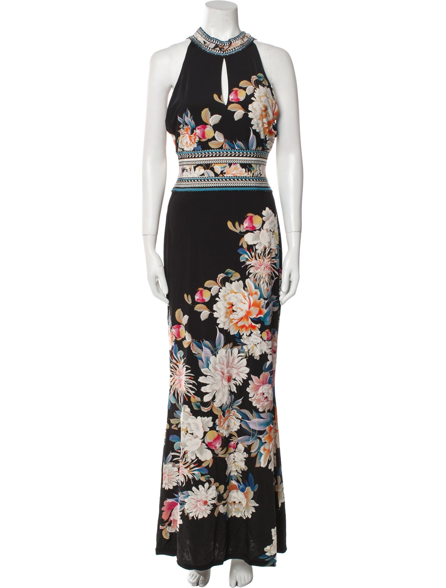 Roberto Cavalli Floral Print Long Dress