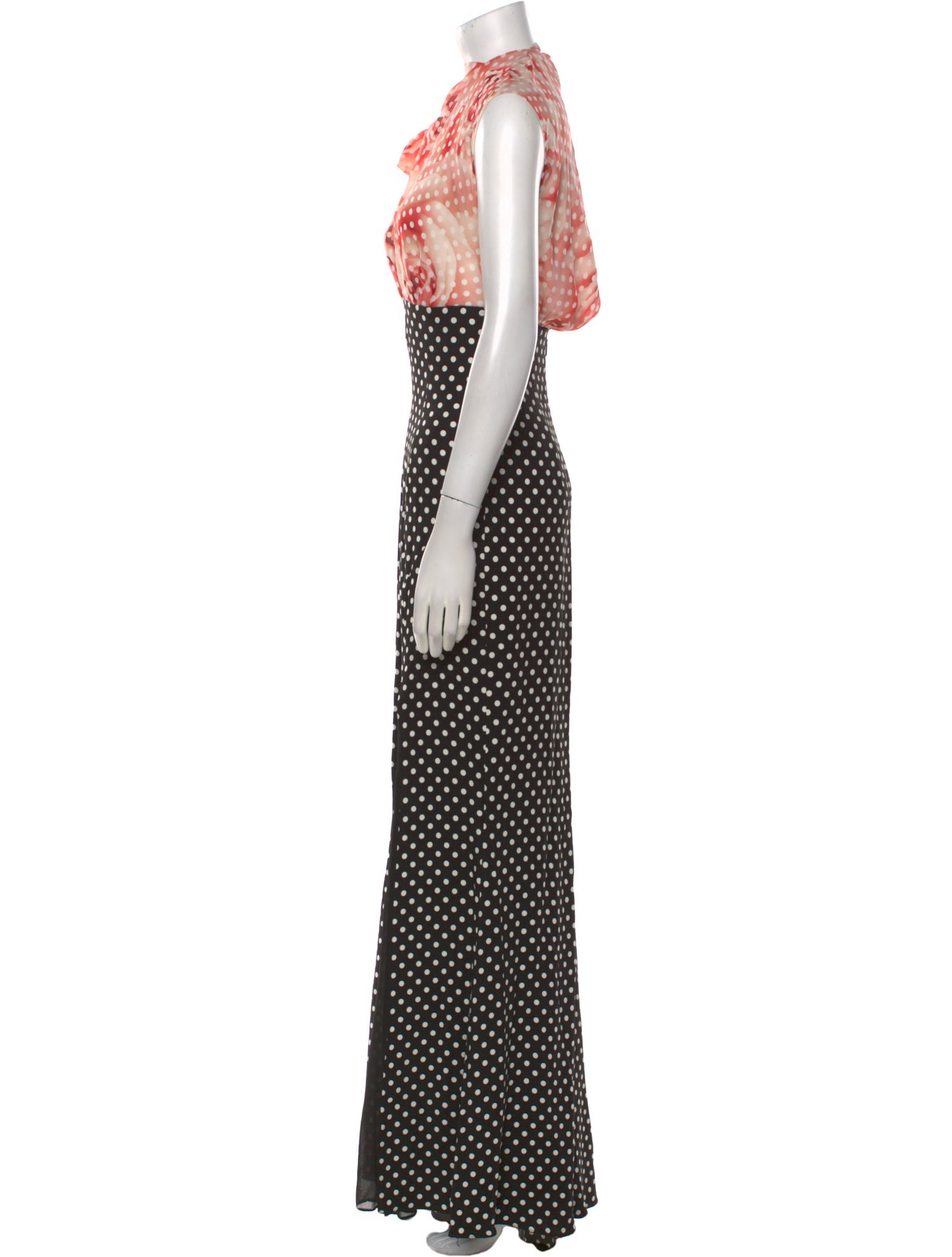 Roberto Cavalli Polka Dot Print Long Dress