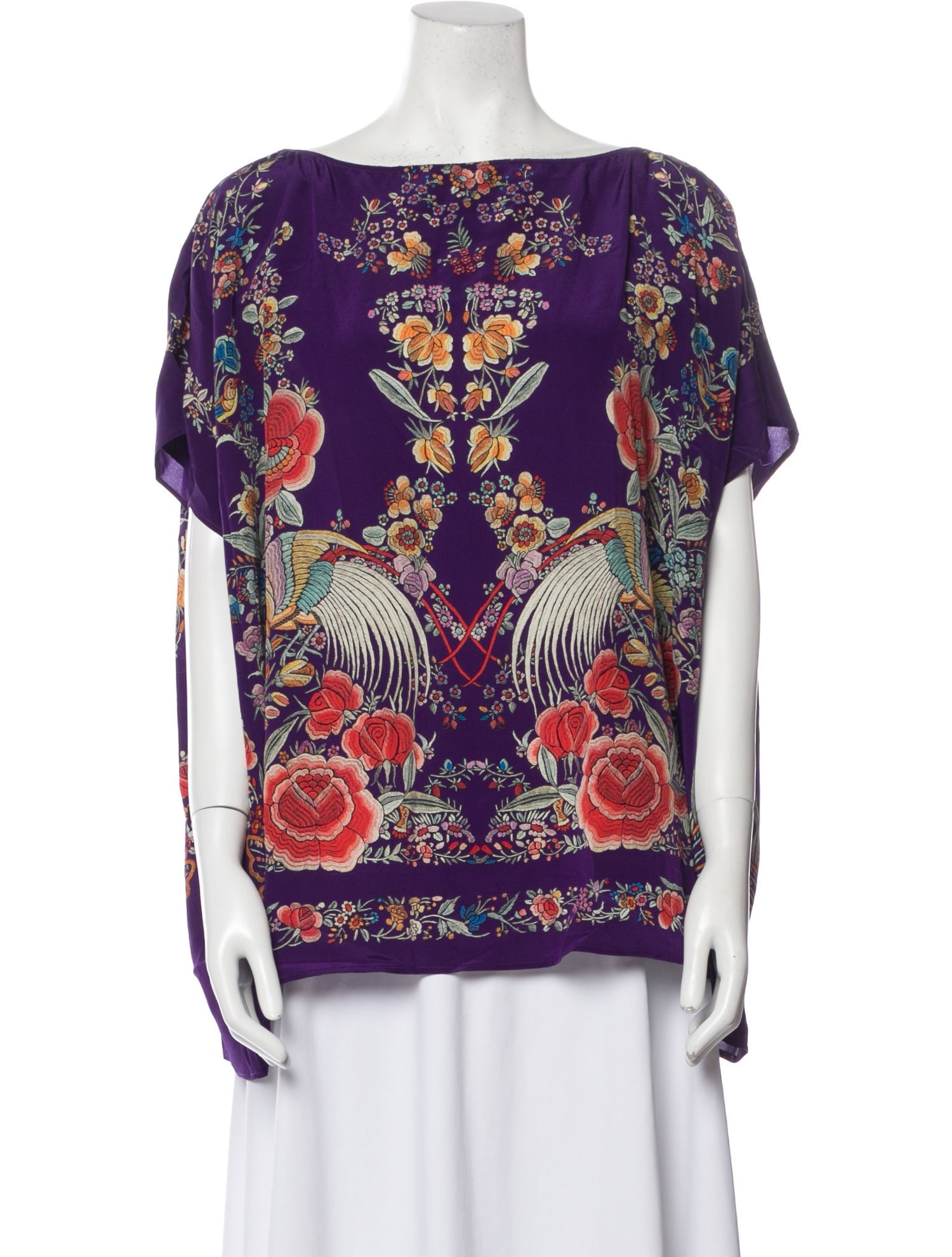 Roberto Cavalli Silk Printed Blouse