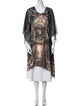 Roberto Cavalli Printed Sequin Embellishments Nightgown