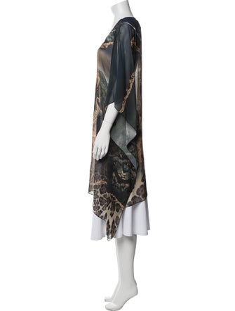 Roberto Cavalli Printed Sequin Embellishments Nightgown
