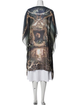 Roberto Cavalli Printed Sequin Embellishments Nightgown