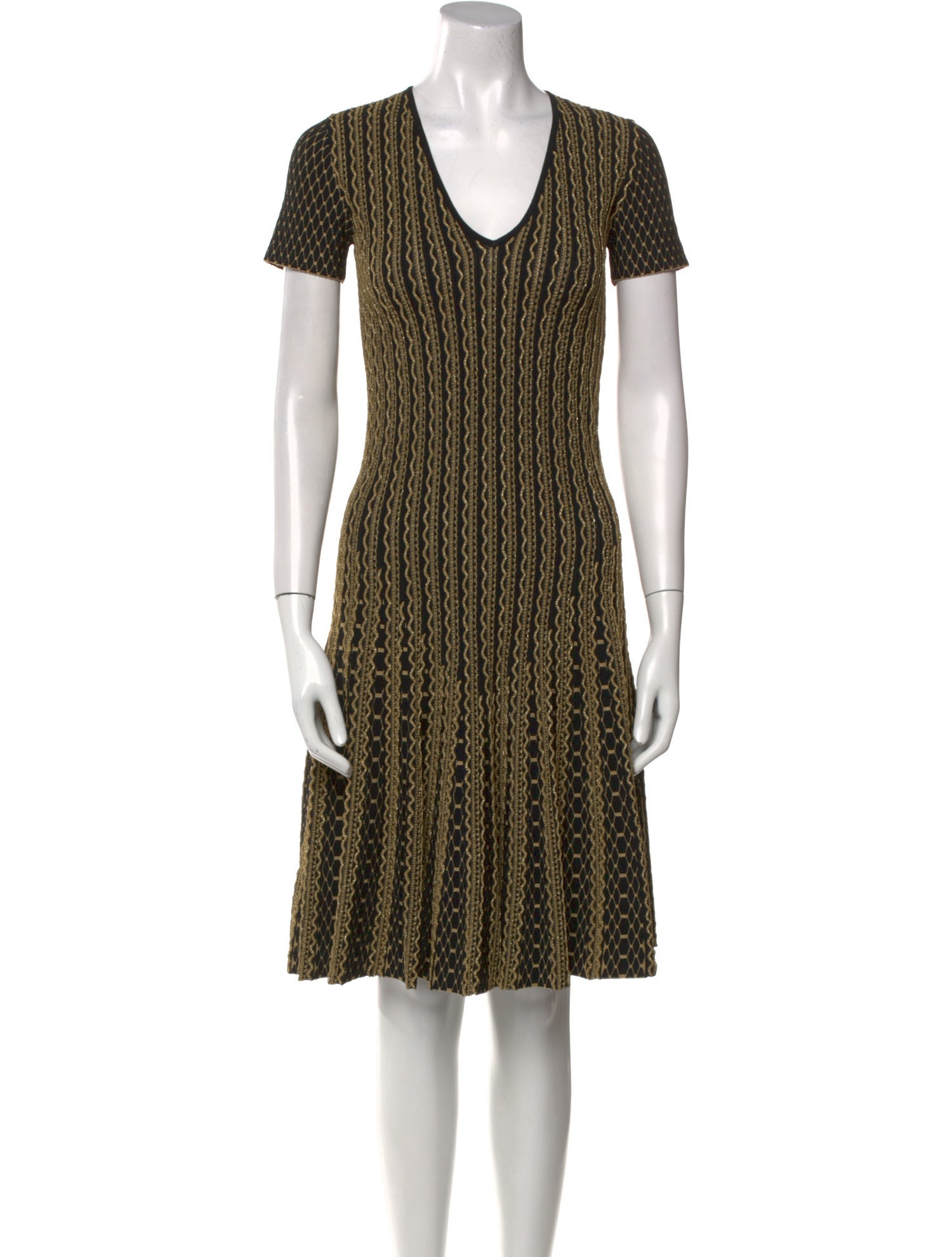 Roberto Cavalli Striped Knee-Length Dress
