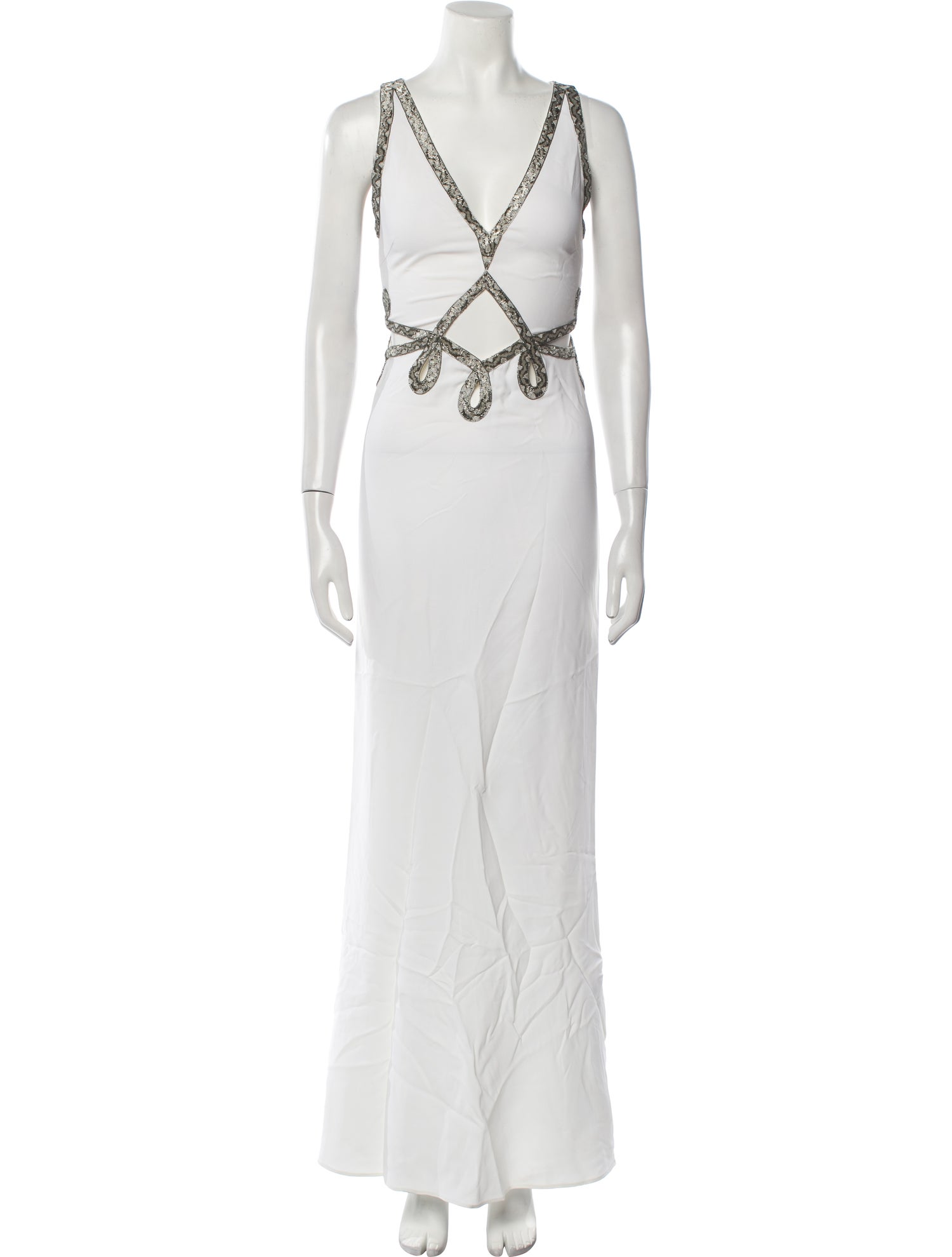 Roberto Cavalli V-Neck Long Dress