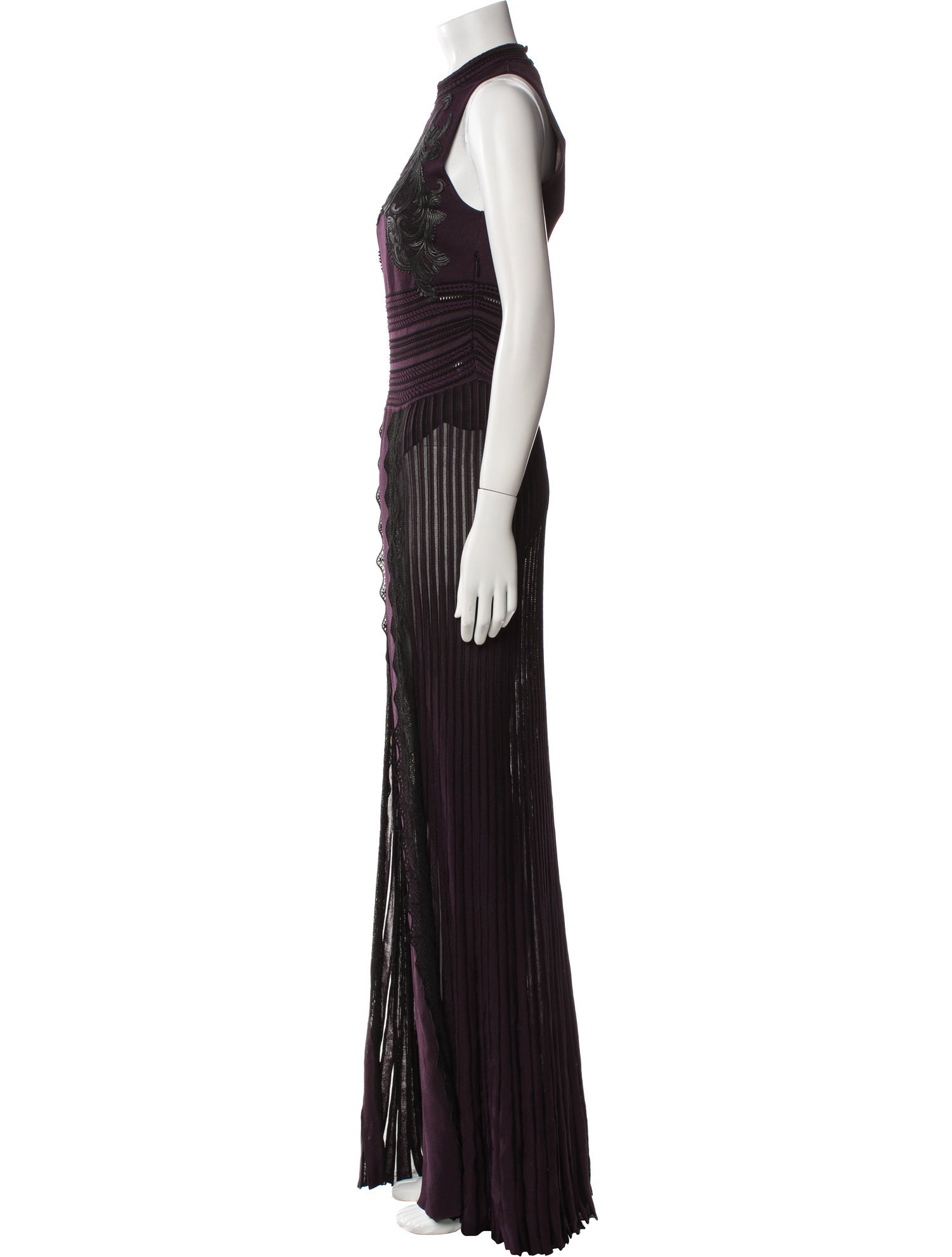 Roberto Cavalli Lace Pattern Long Dress