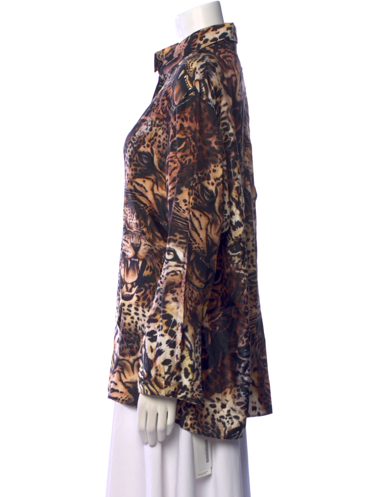 Roberto Cavalli 2021 Printed Button-Up Top