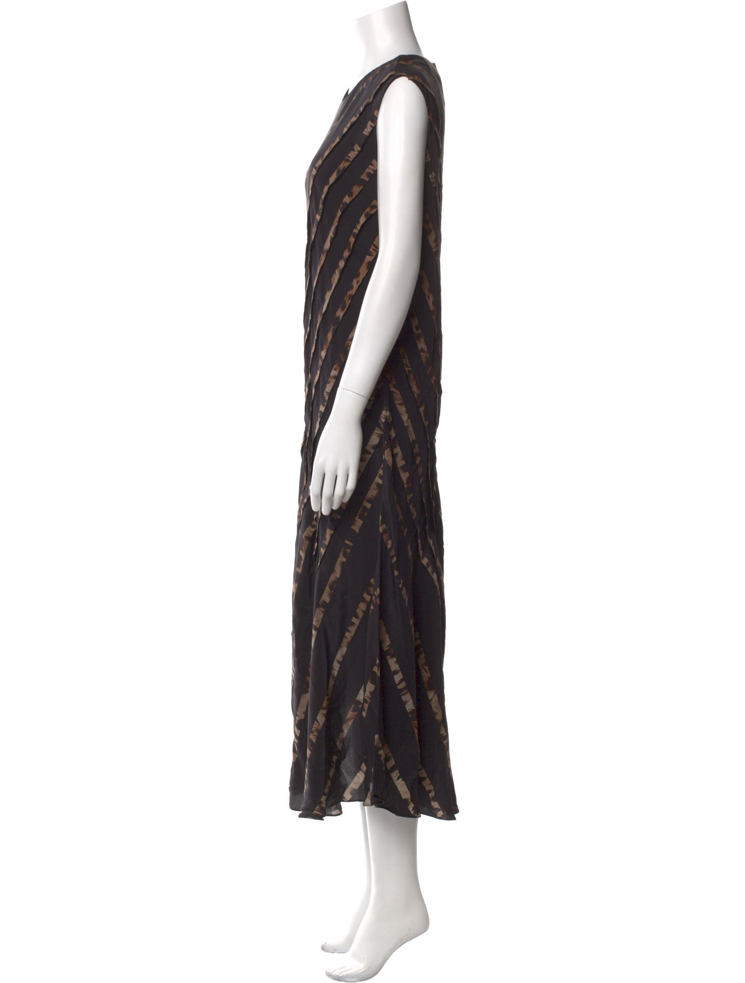 Roberto Cavalli Striped Long Dress