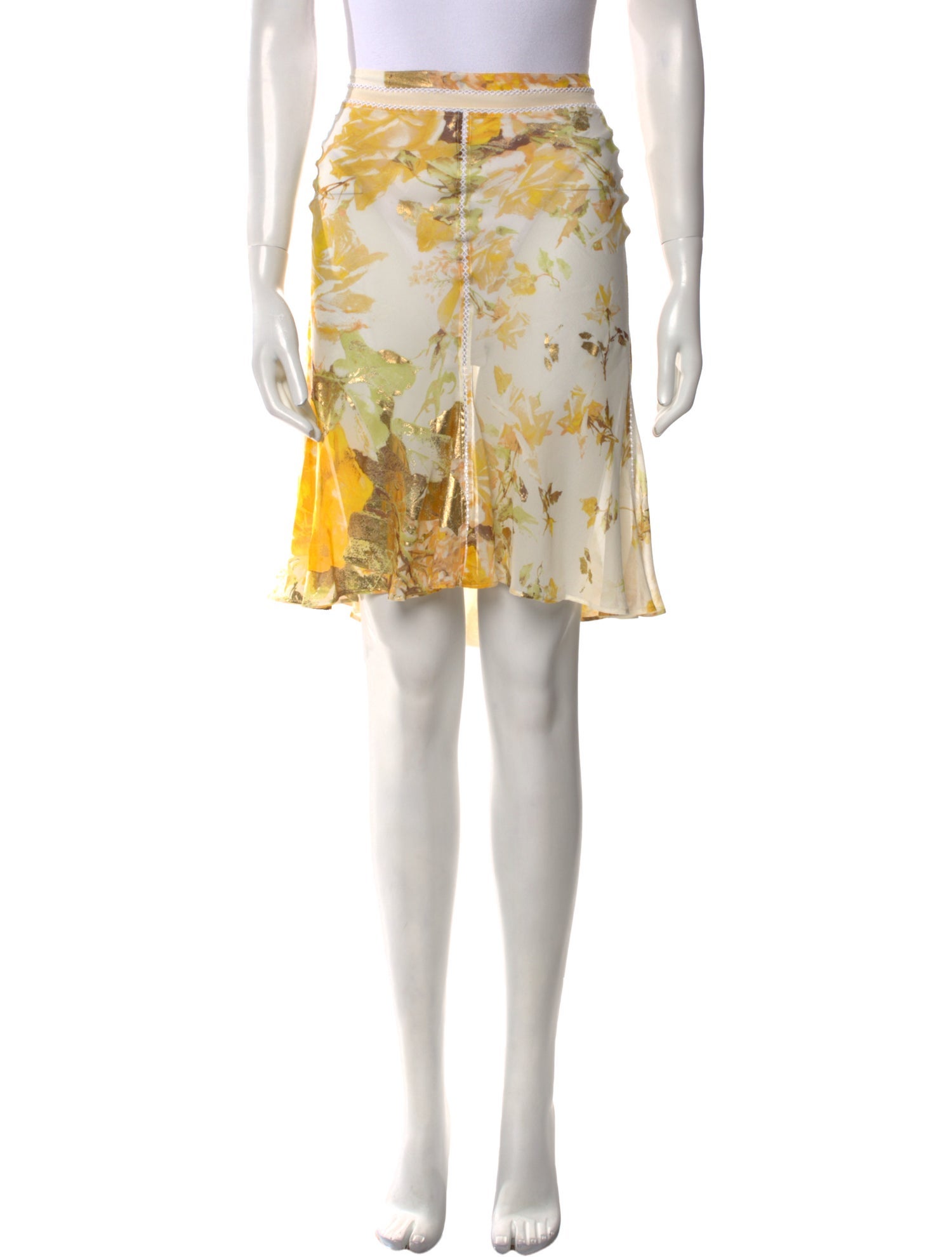 Roberto Cavalli Floral Print Knee-Length Skirt
